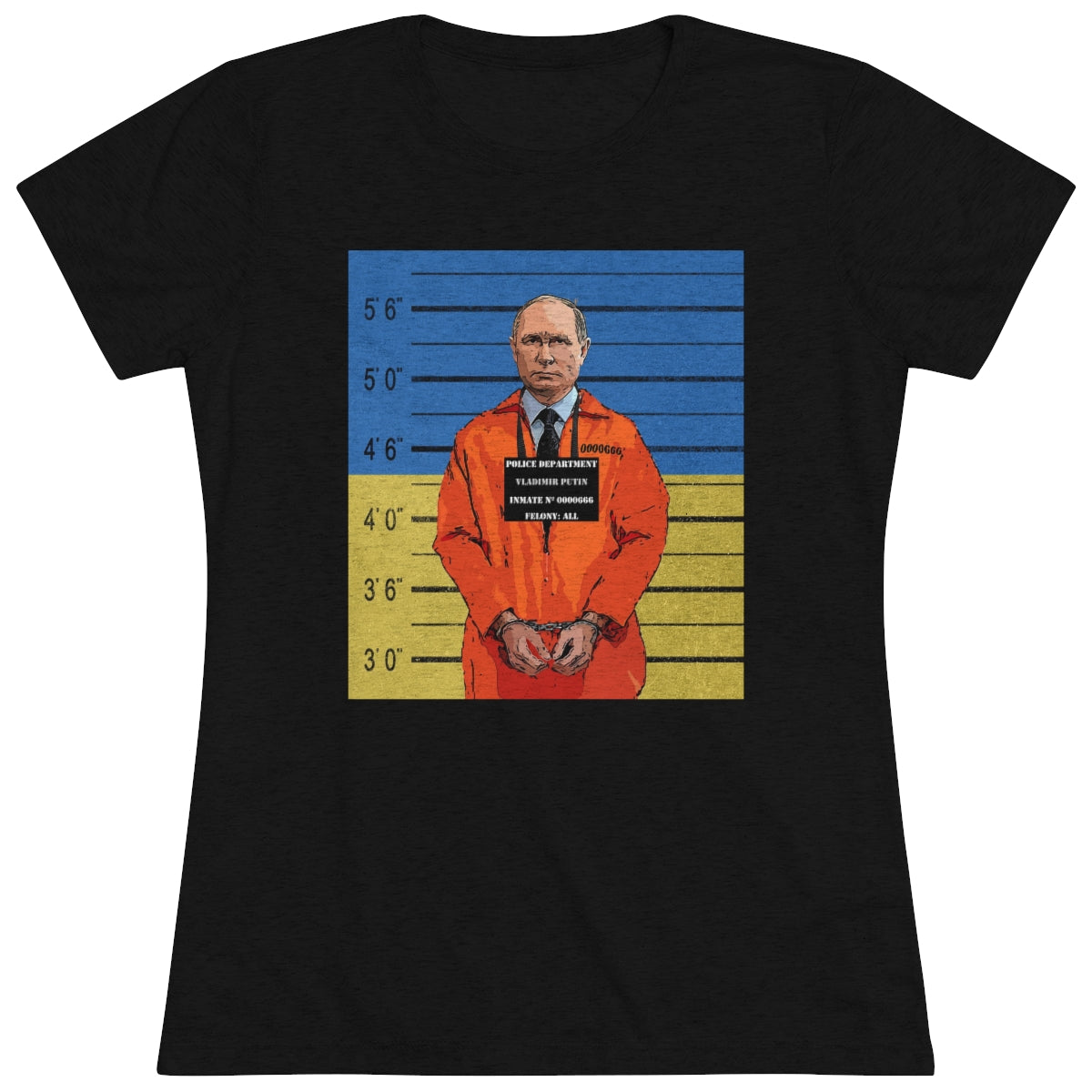 Putin Mugshot Ukraine- Women - BrainStorm Tees - T-Shirt