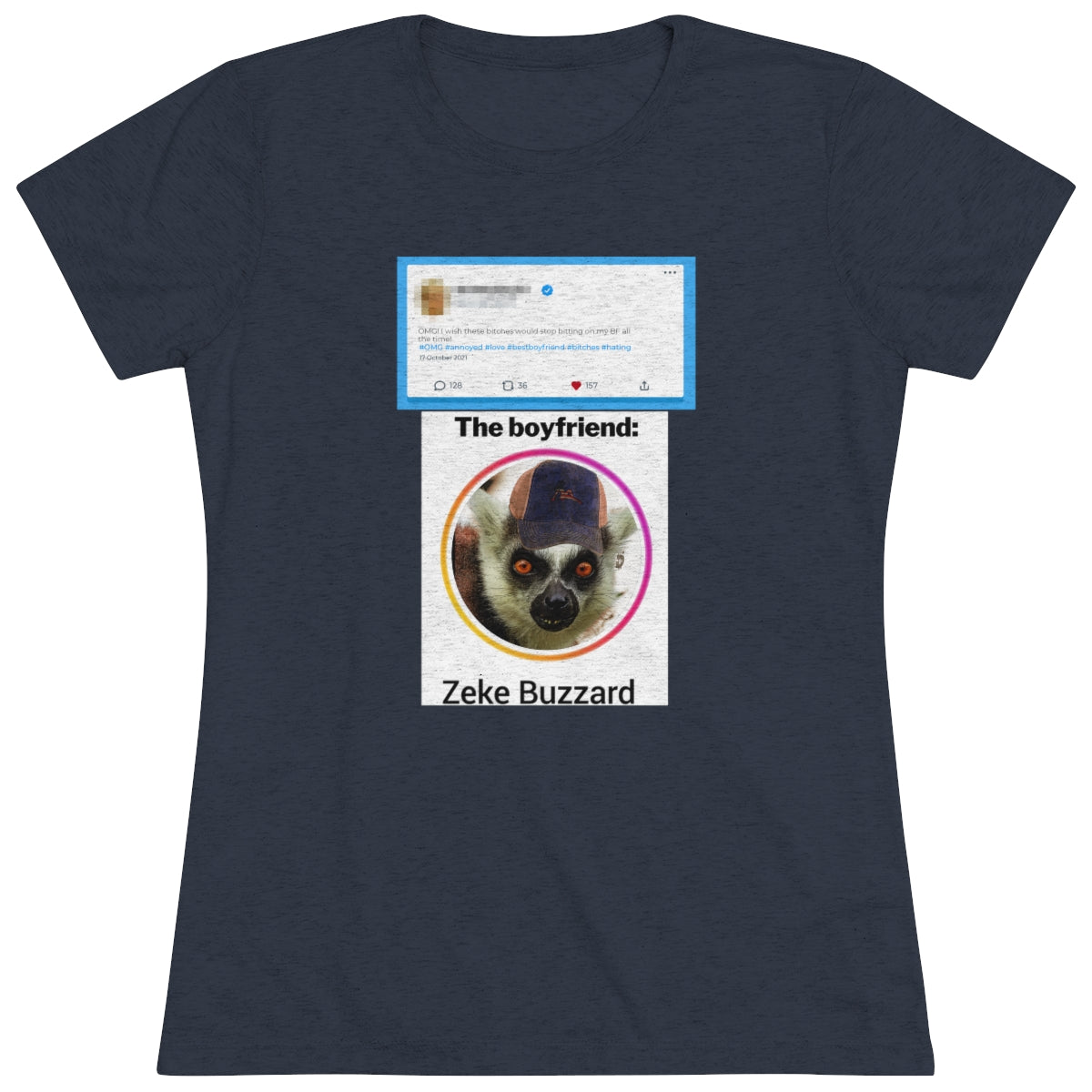 Precious Boyfriend Lemur Instagram Blast post- WomenBrainStorm Tees