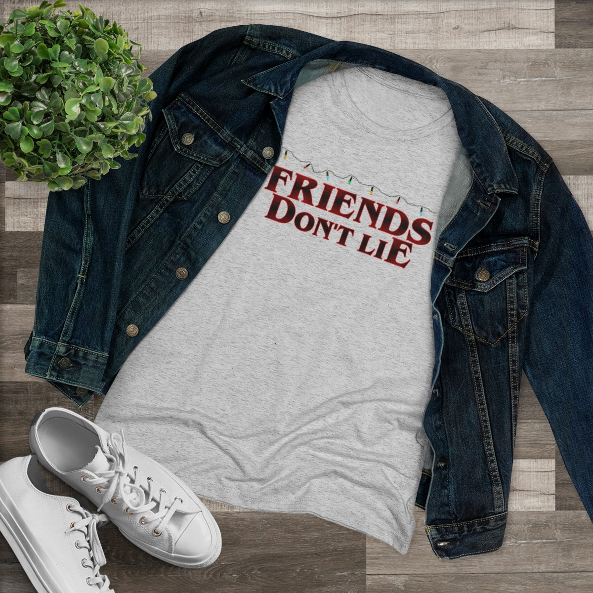 Friends Don't Lie Stranger Things Logo Style- WomenBrainStorm Tees