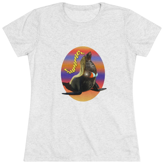 SumMermaid Sea Lion- WomenBrainStorm Tees