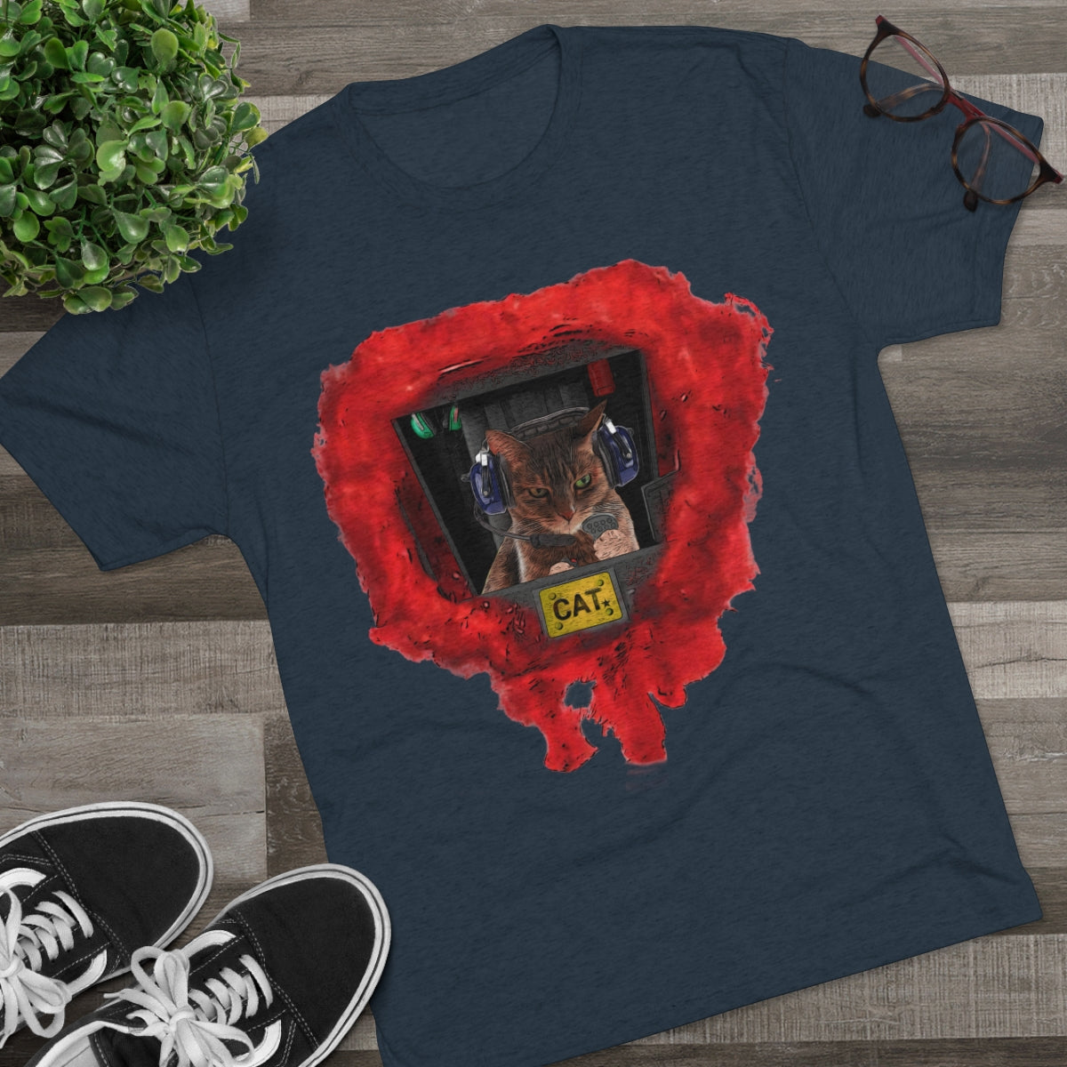 Feline Control- Cat breaking through like Aliens-MenBrainStorm Tees