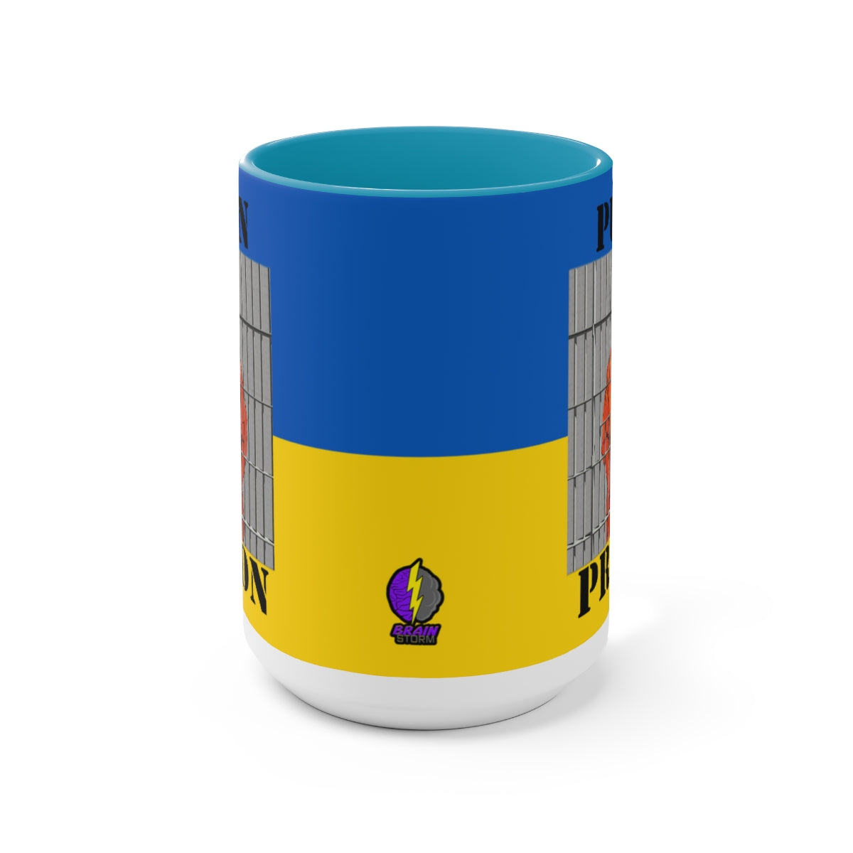 Putin Prison Two-Tone Coffee Mugs, 15ozBrainStorm Tees