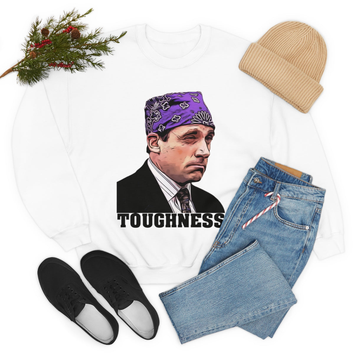 Toughness The Office "Prison Mike" - Unisex Heavy Blend™ Crewneck Sweatshirt