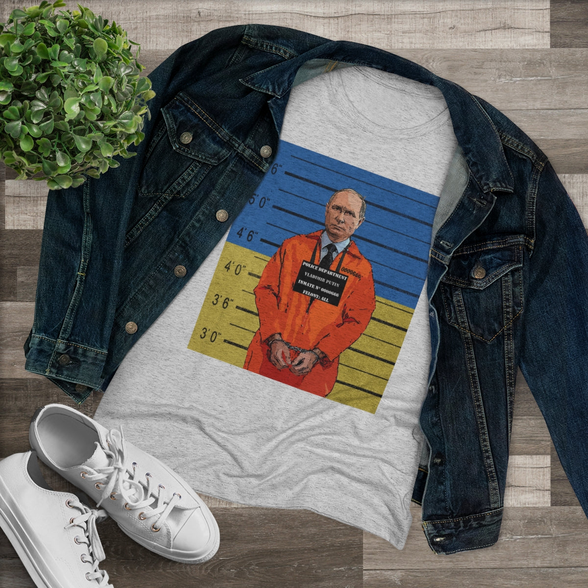 Putin Mugshot Ukraine- Women - BrainStorm Tees - T-Shirt