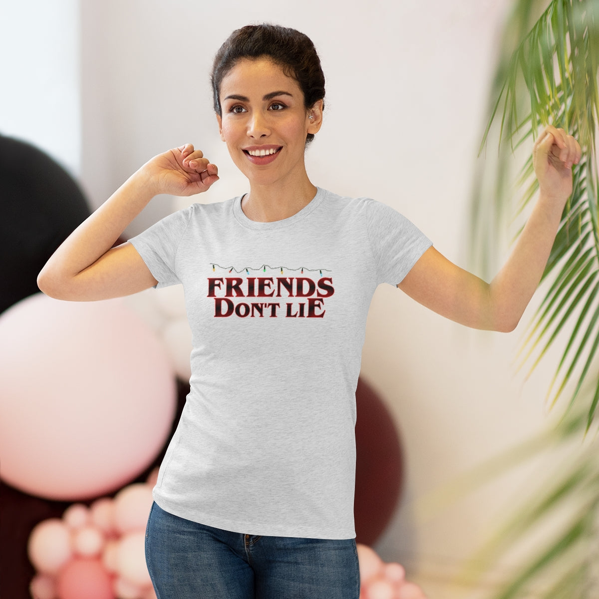 Friends Don't Lie Stranger Things Logo Style- WomenBrainStorm Tees