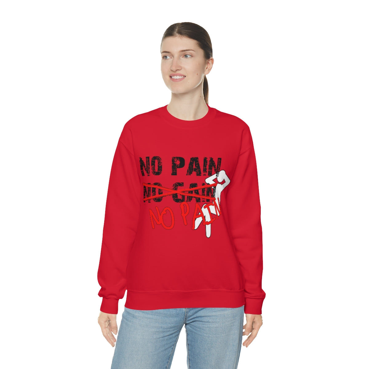 No Pain, No Gain, No Pain!! - Unisex Heavy Blend™ Crewneck Sweatshirt