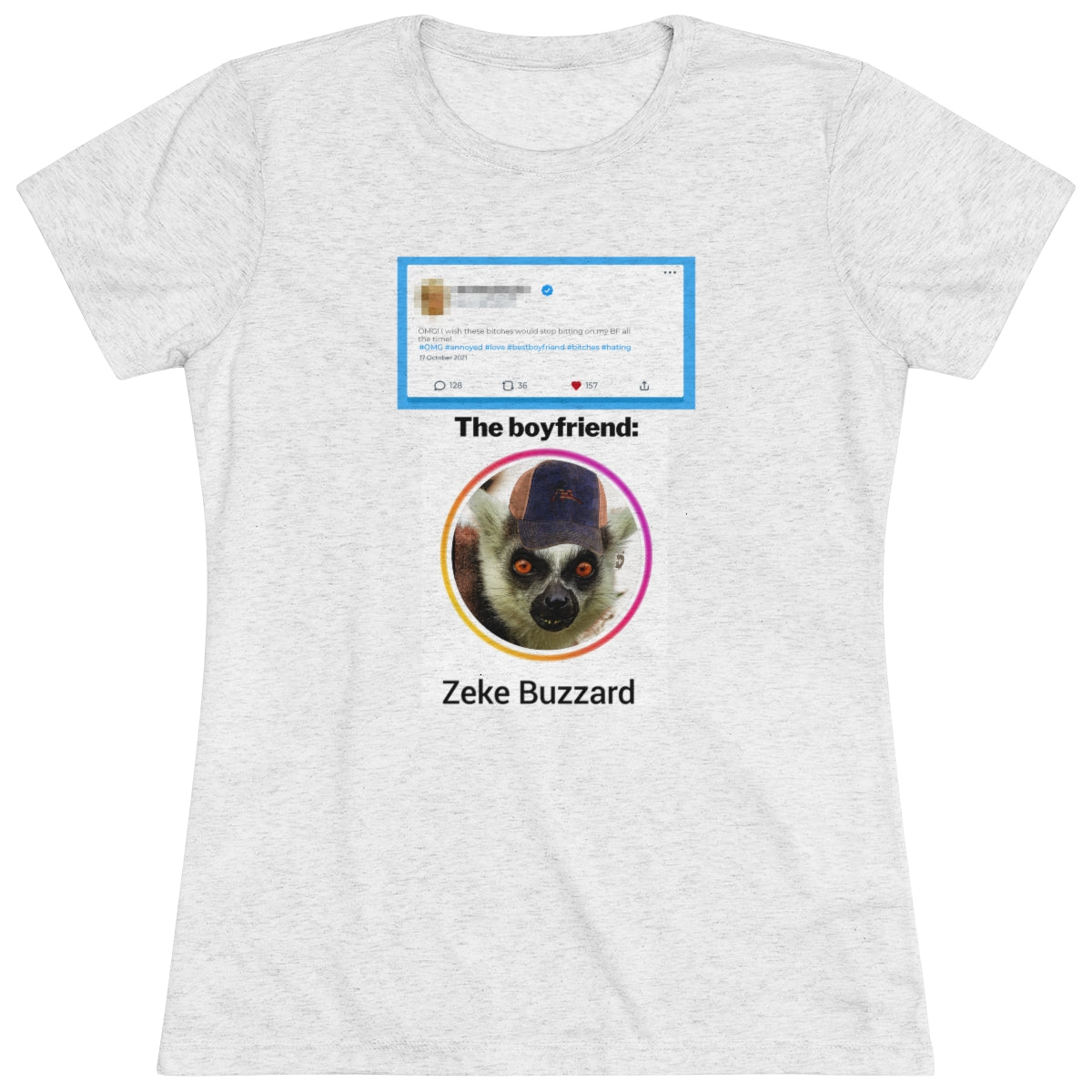 Precious Boyfriend Lemur Instagram Blast post- WomenBrainStorm Tees