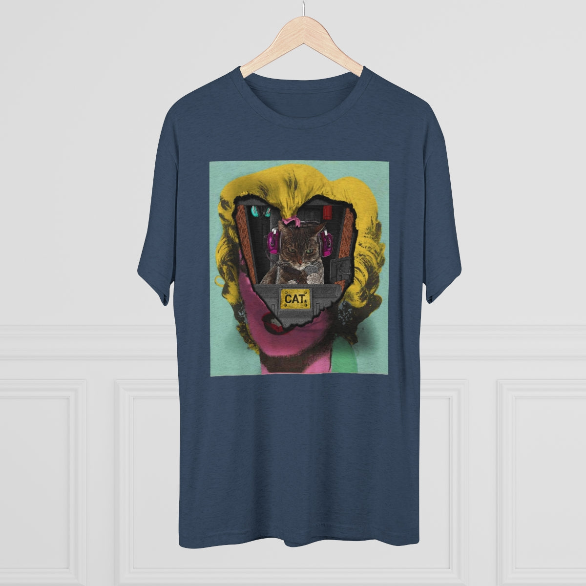 Feline Control- Cat breaking through Warhol's Marilyn- MenBrainStorm Tees