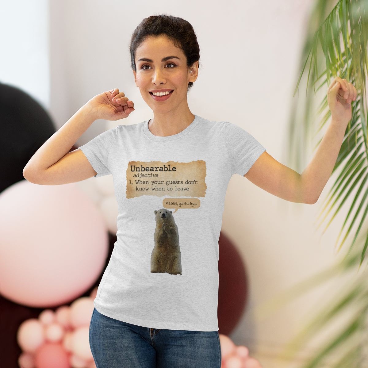 Unbearable Definition- Introverted Polar Bear- WomenBrainStorm Tees