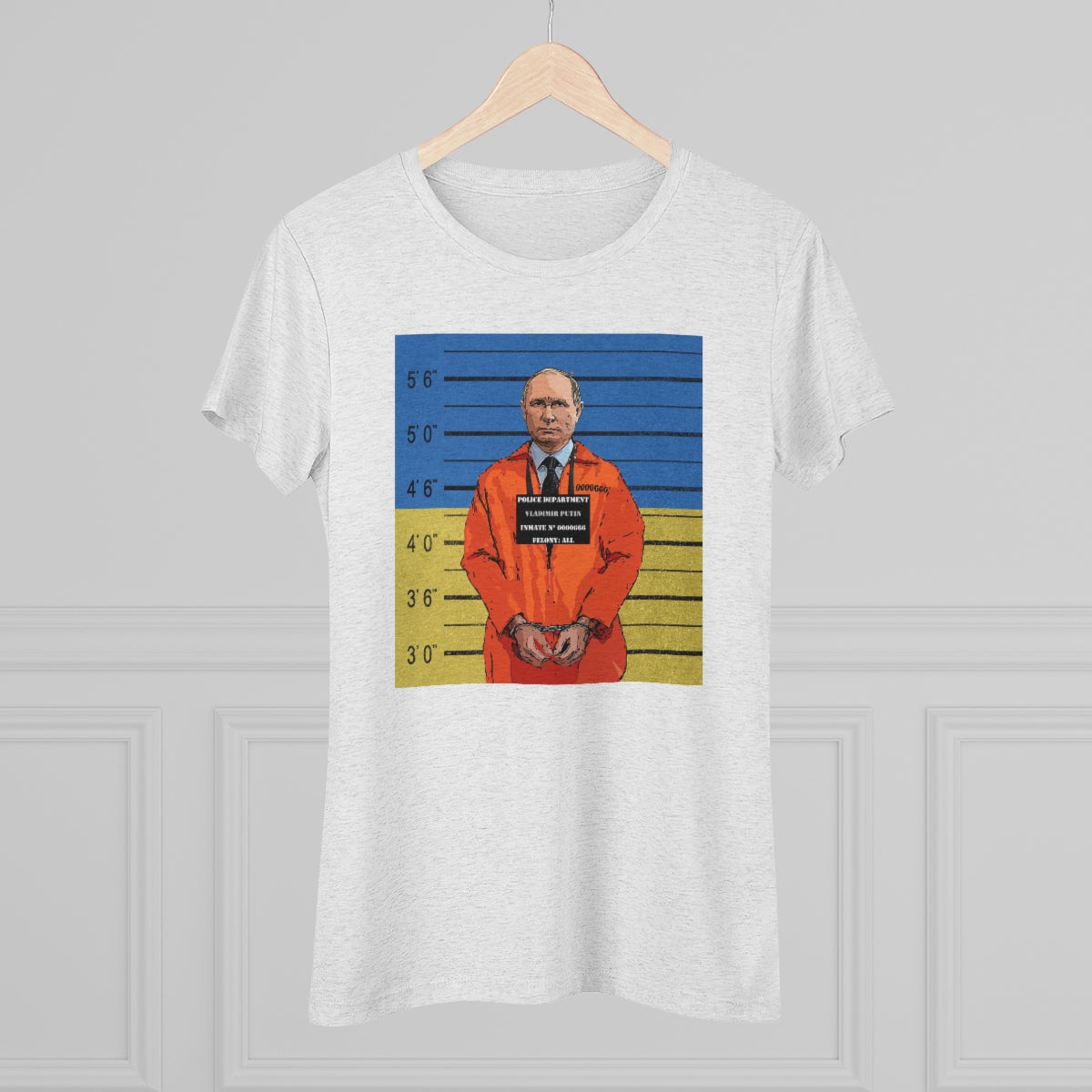 Putin Mugshot Ukraine- Women - BrainStorm Tees - T-Shirt