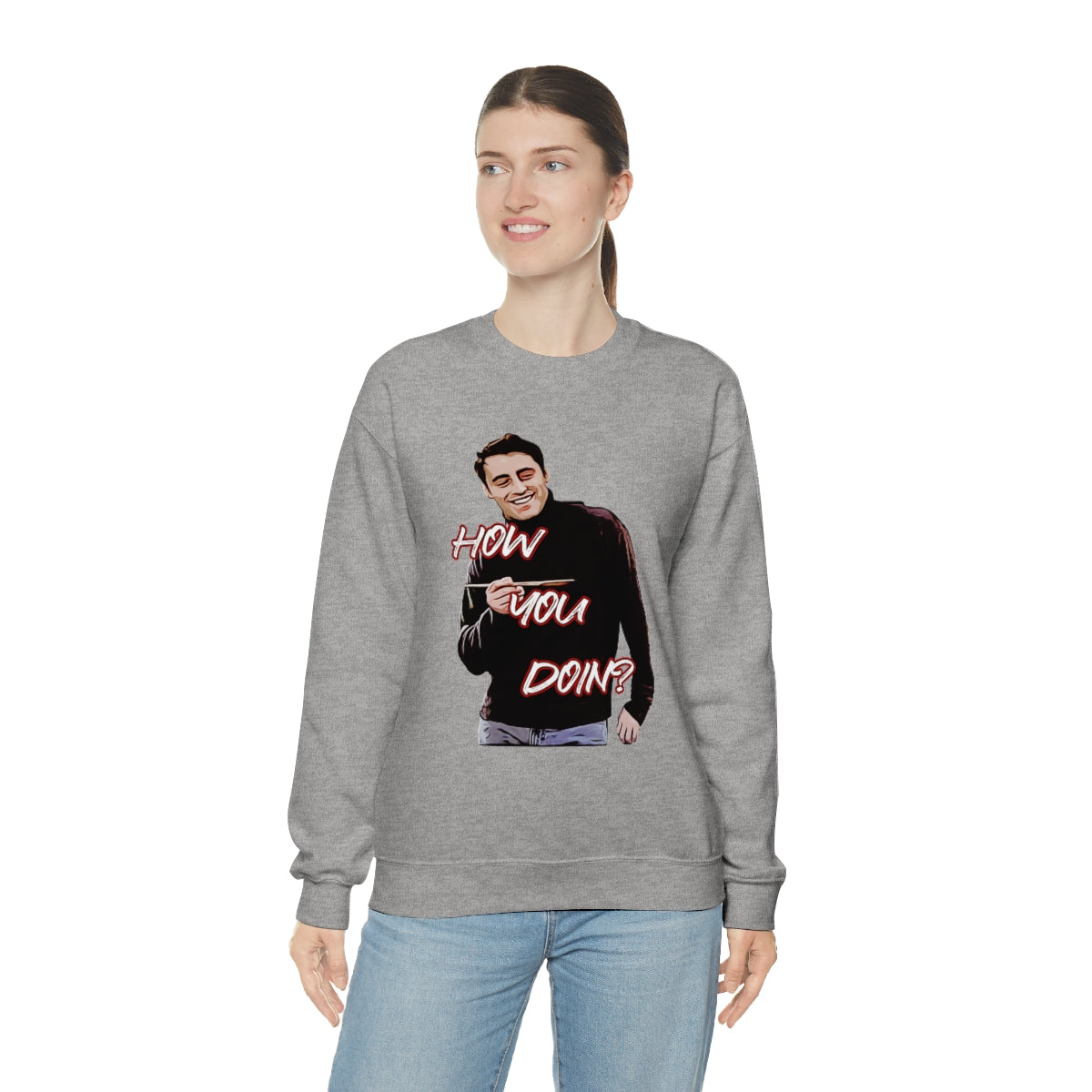 "How u doing?" Joey Friend's famous line - Unisex Heavy Blend™ Crewneck Sweatshirt