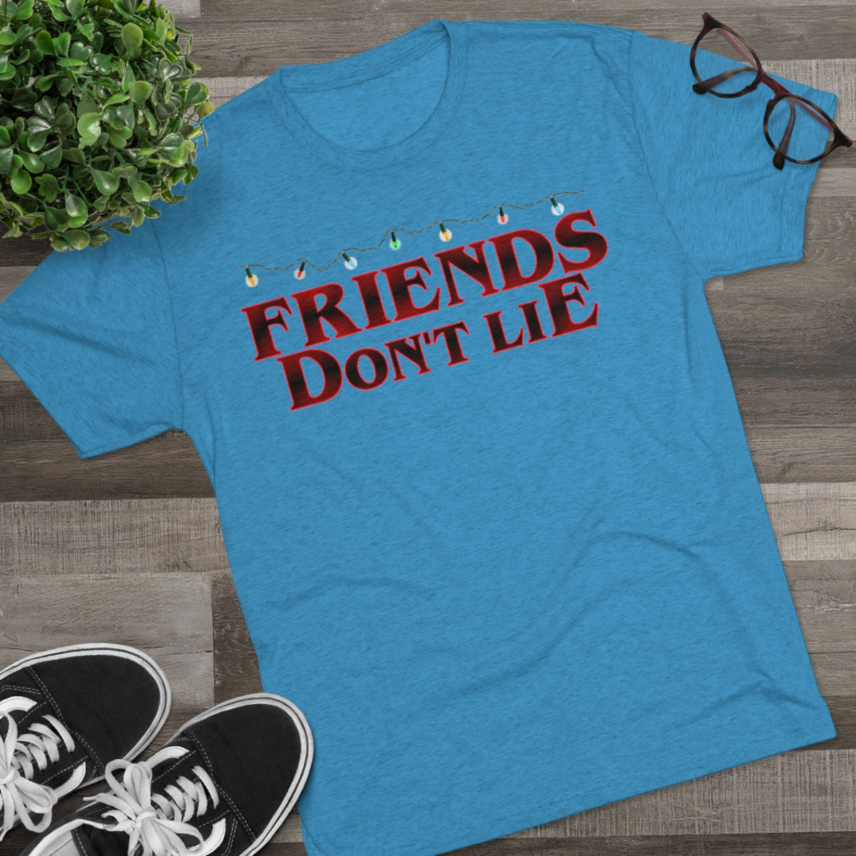 Friends Don't Lie Stranger Things Logo Style- MenBrainStorm Tees