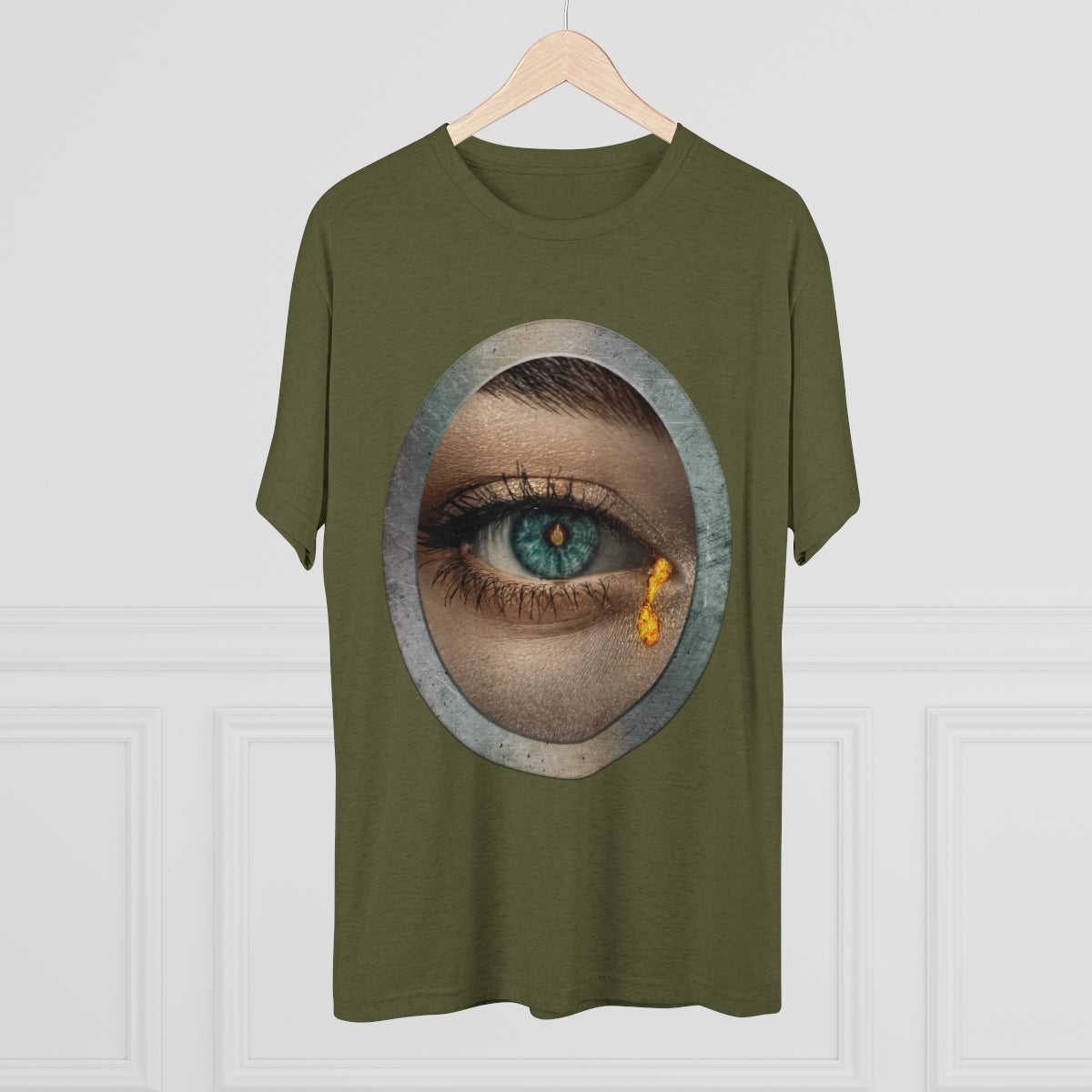 Middle Finger Eye is the Window to the Soul on fire -MenBrainStorm Tees