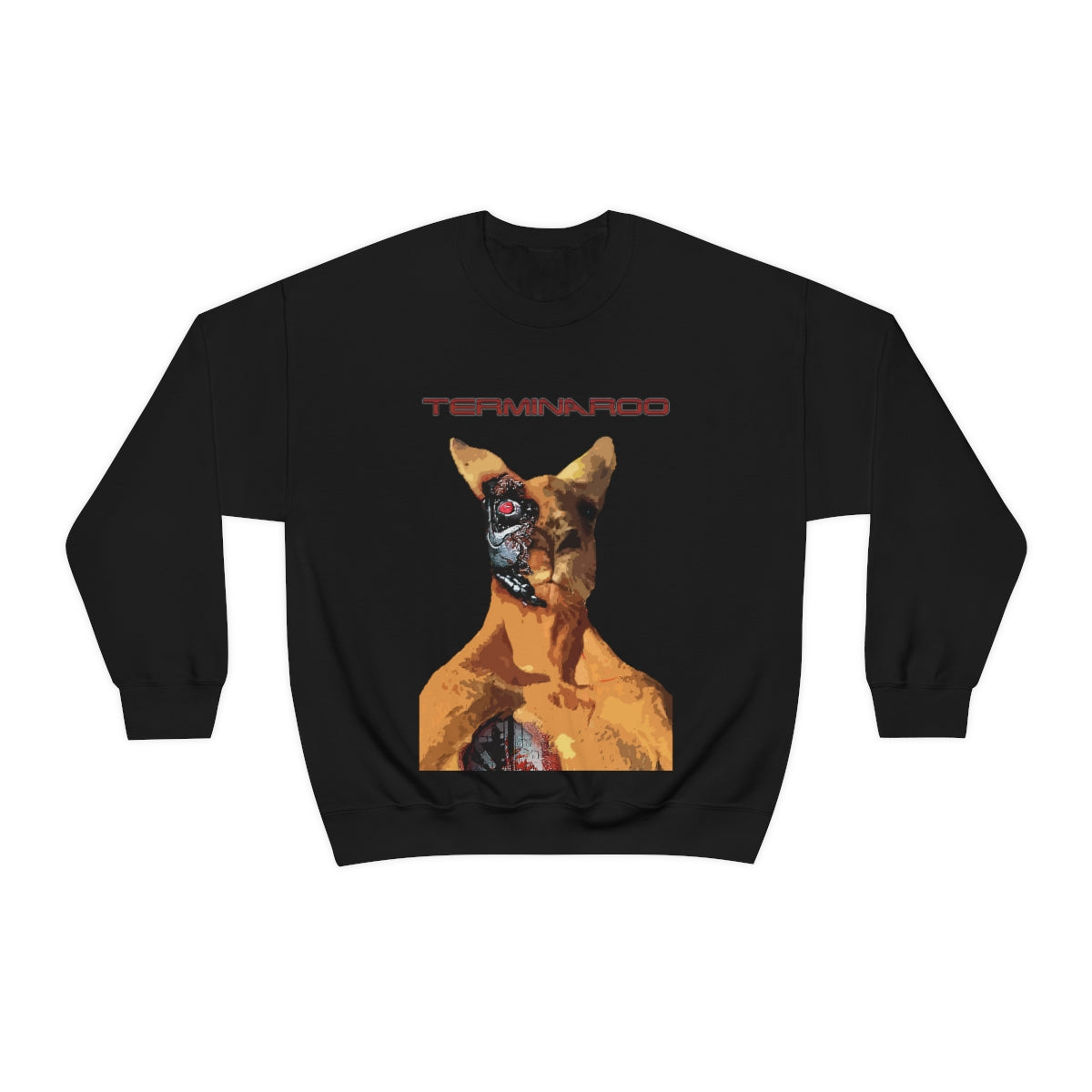 The Terminator Kangaroo Headshot- Unisex Heavy Blend™ Crewneck Sweatshirt