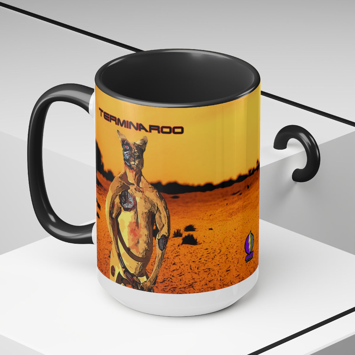 The Terminator Kangaroo aka "Terminaroo" Coffee Mugs, 15ozBrainStorm Tees