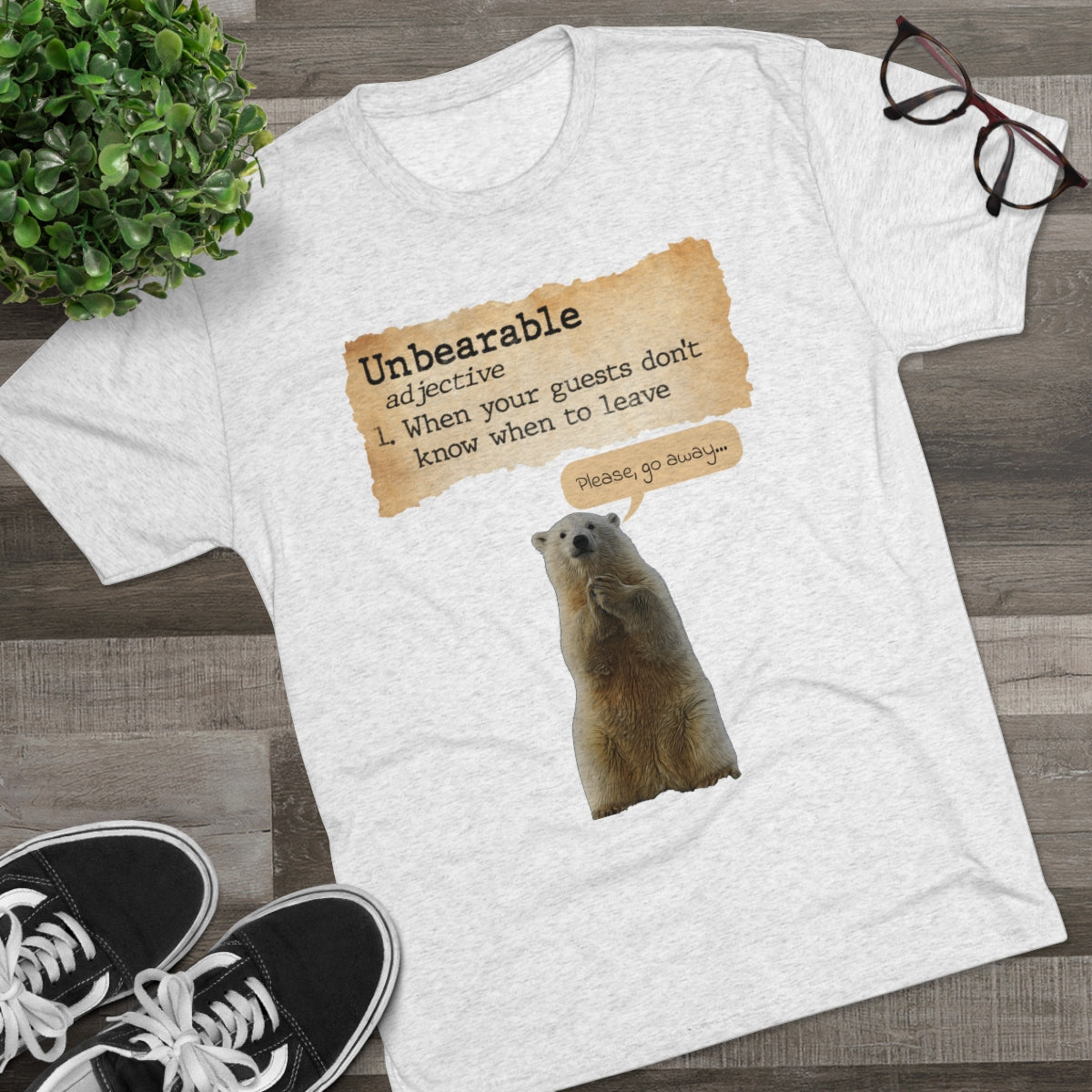 Unbearable Definition- Introverted Polar Bear- MenBrainStorm Tees