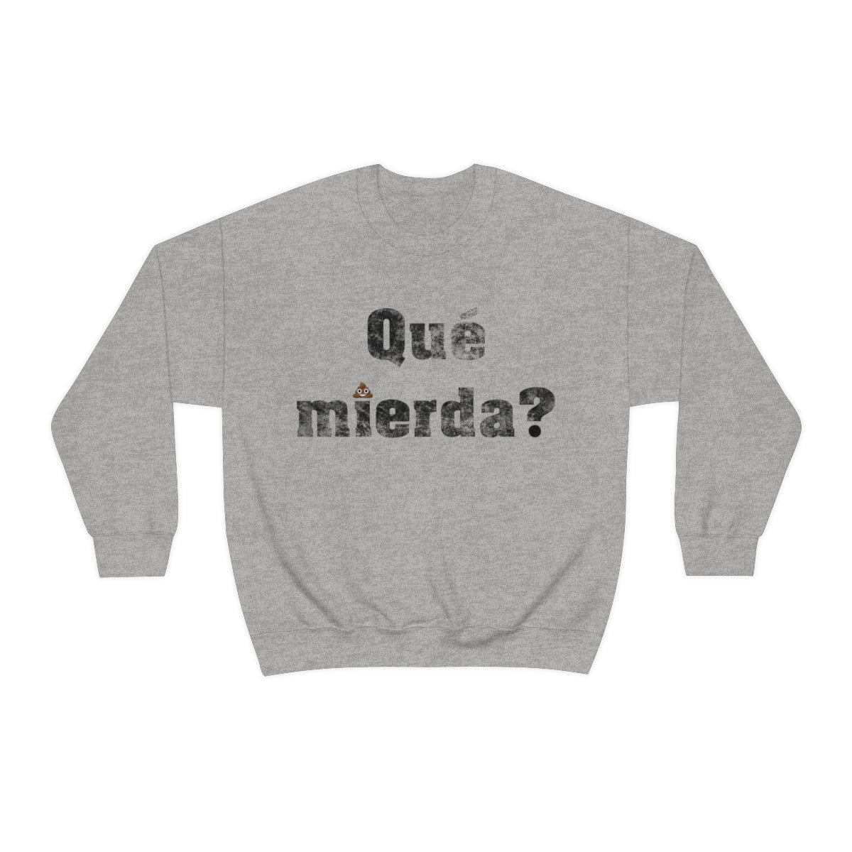 Que Mierda? with smiling poo emoji- Unisex Heavy Blend™ Crewneck SweatBrainStorm Tees