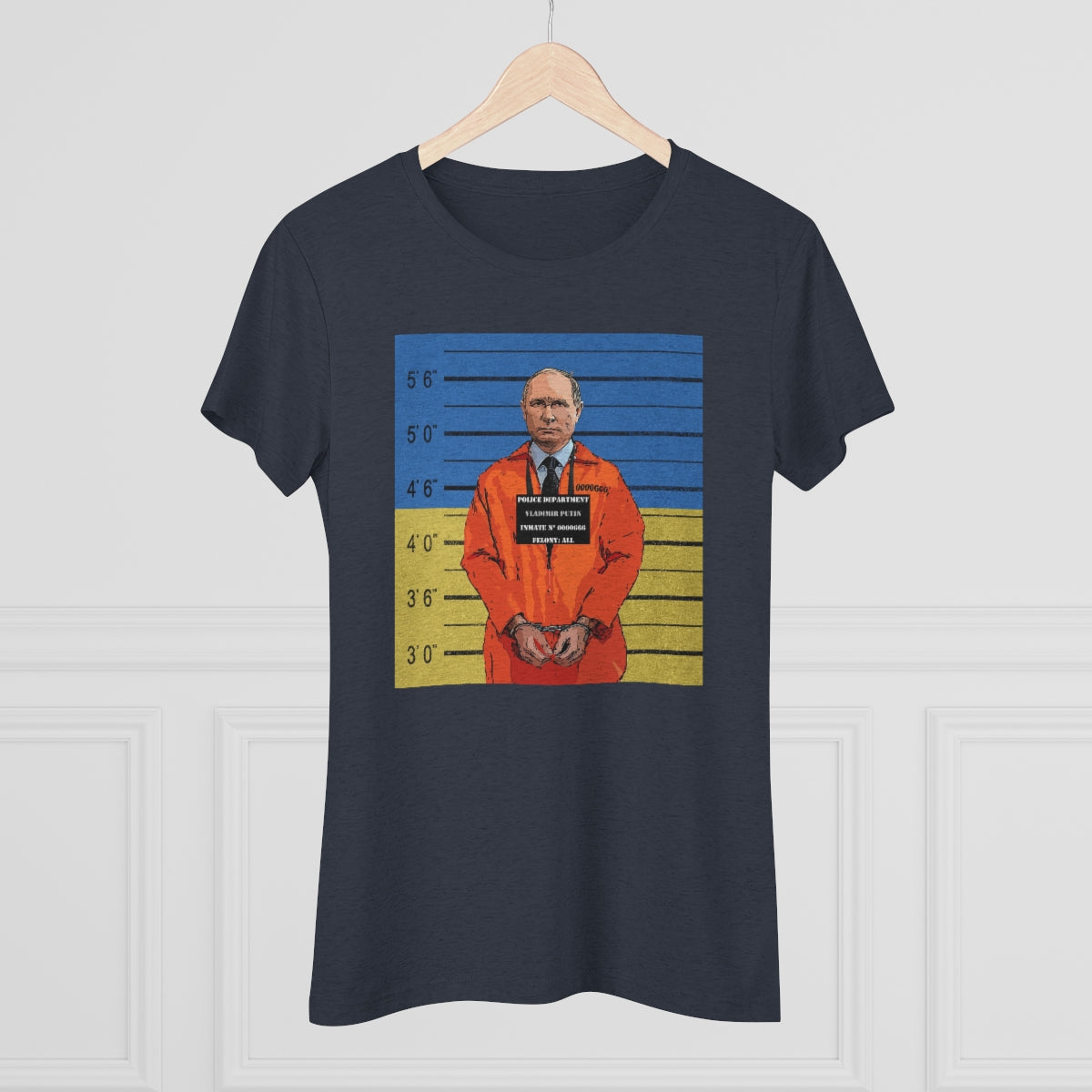 Putin Mugshot Ukraine- Women - BrainStorm Tees - T-Shirt