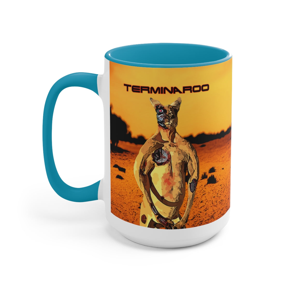 The Terminator Kangaroo aka "Terminaroo" Coffee Mugs, 15ozBrainStorm Tees