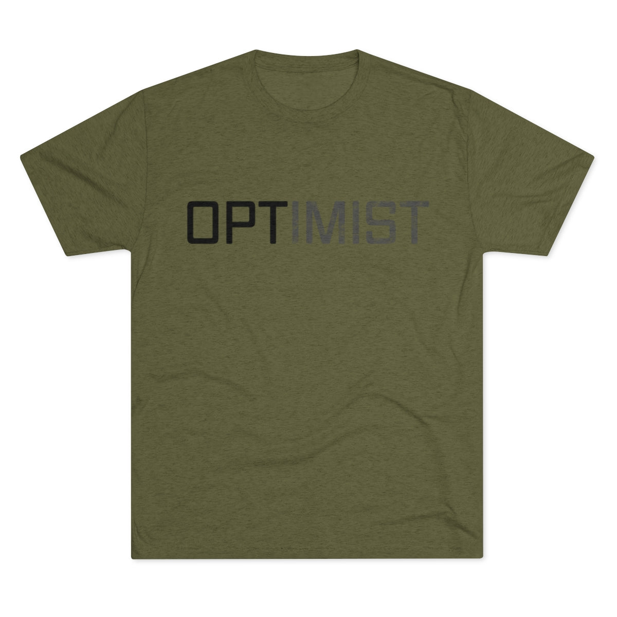 OPTIMIST word design -MenBrainStorm Tees