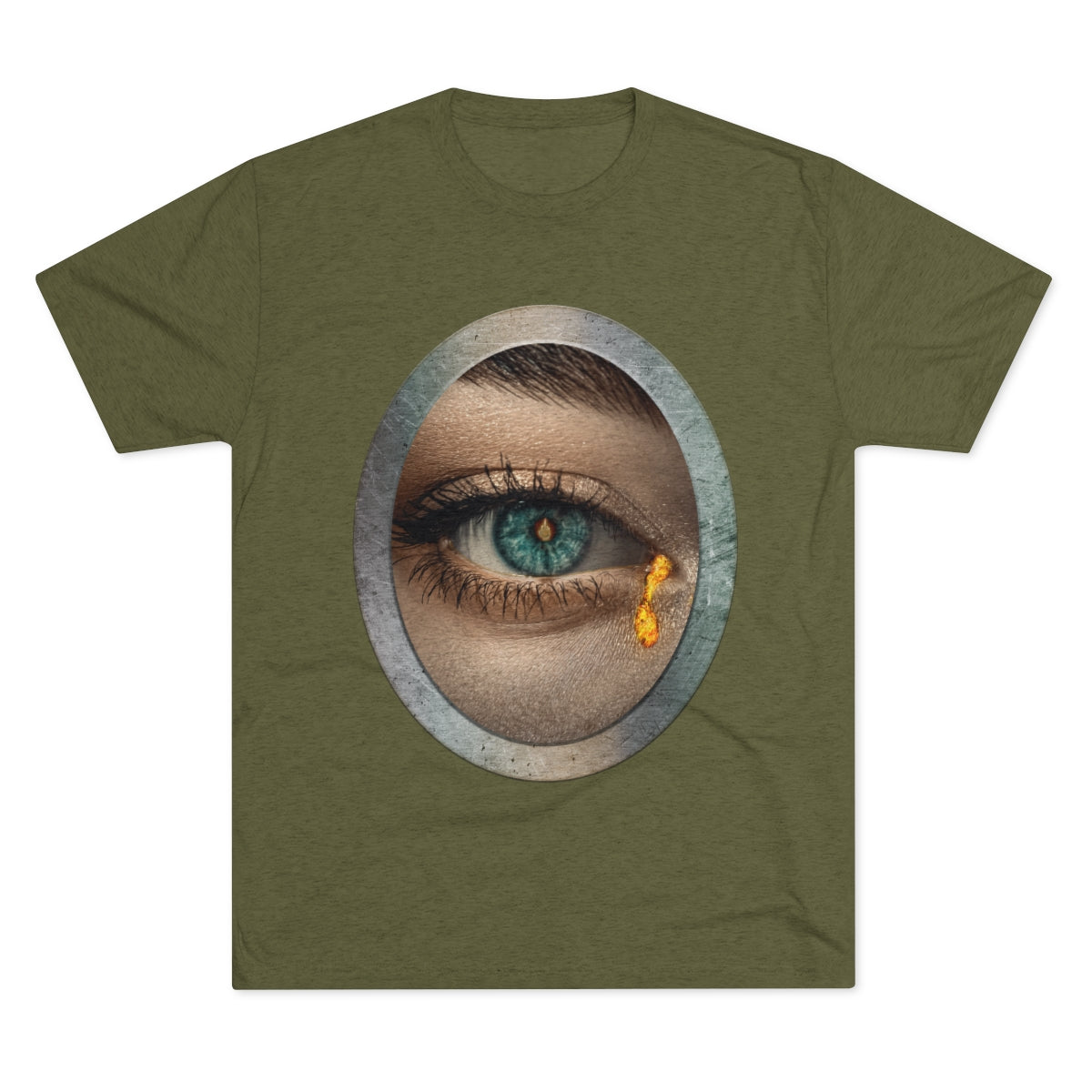 Middle Finger Eye is the Window to the Soul on fire -MenBrainStorm Tees