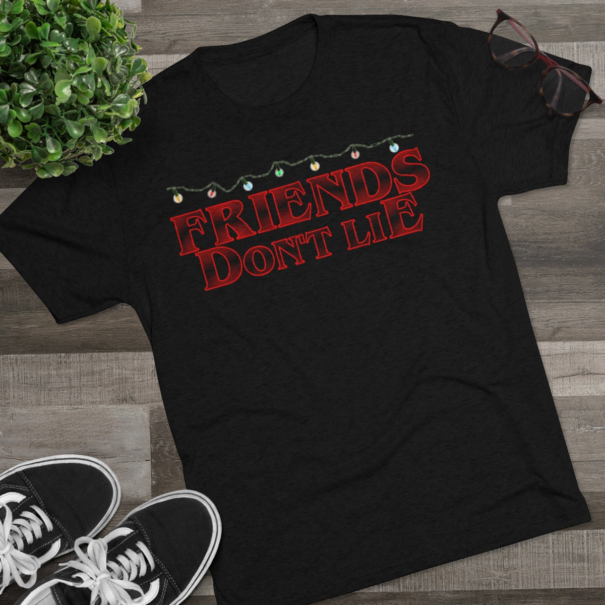 Friends Don't Lie Stranger Things Logo Style- MenBrainStorm Tees