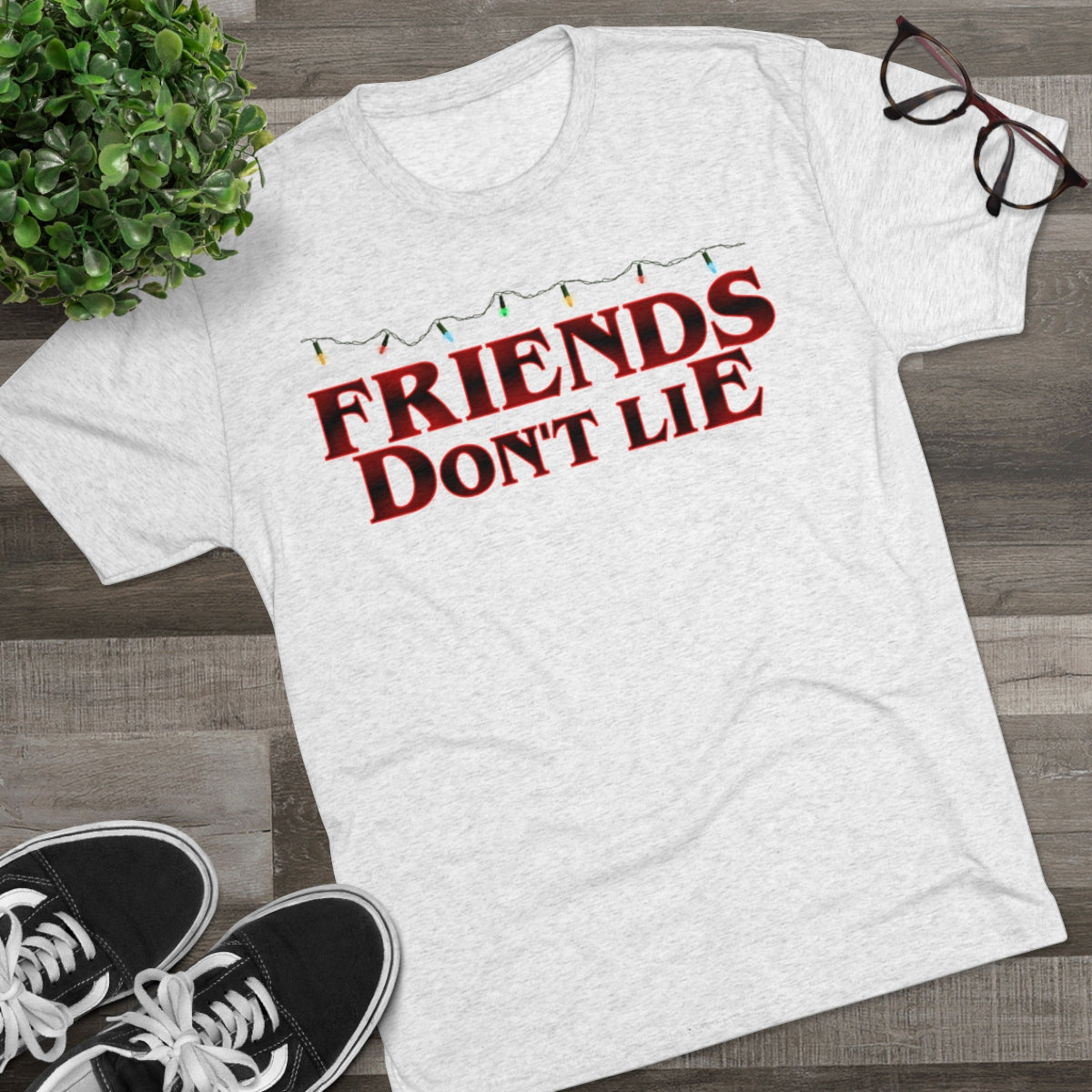 Friends Don't Lie Stranger Things Logo Style- MenBrainStorm Tees