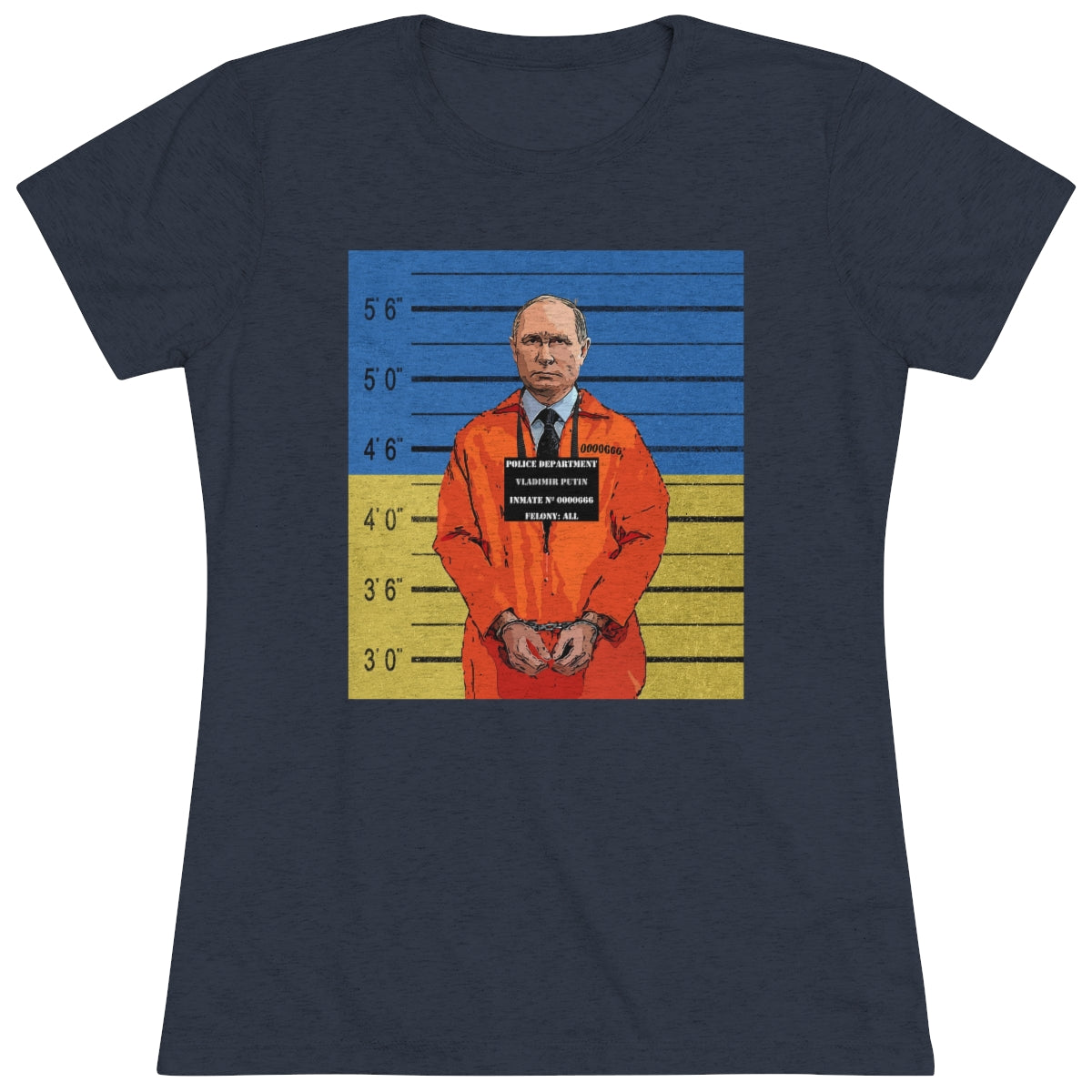 Putin Mugshot Ukraine- Women - BrainStorm Tees - T-Shirt