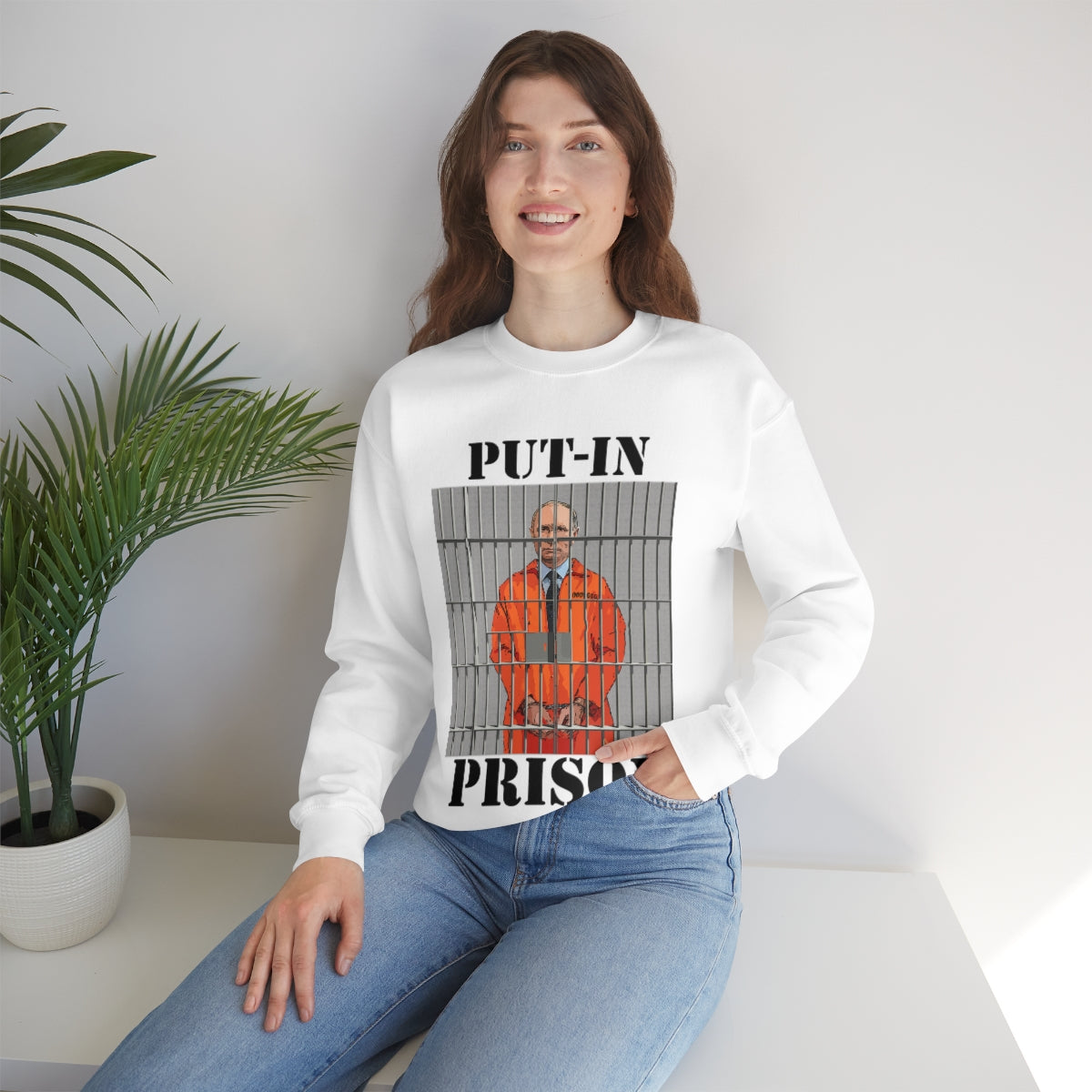 Put-in Prison- Put Putin in Prison- Unisex Heavy Blend™ Crewneck SweatBrainStorm Tees