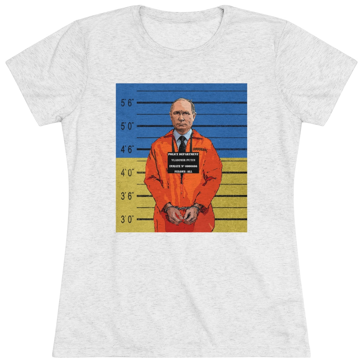 Putin Mugshot Ukraine- Women - BrainStorm Tees - T-Shirt