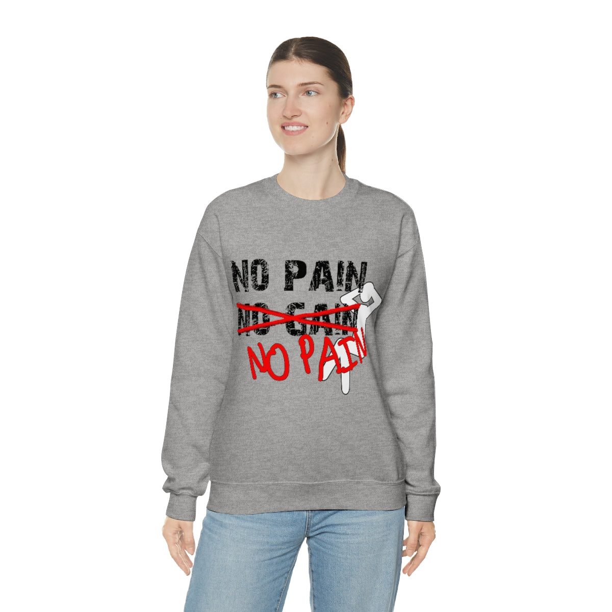 No Pain, No Gain, No Pain!! - Unisex Heavy Blend™ Crewneck Sweatshirt