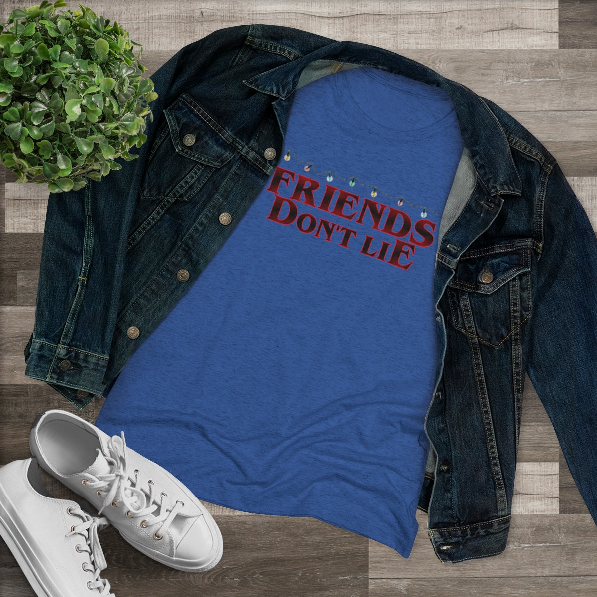 Friends Don't Lie Stranger Things Logo Style- WomenBrainStorm Tees