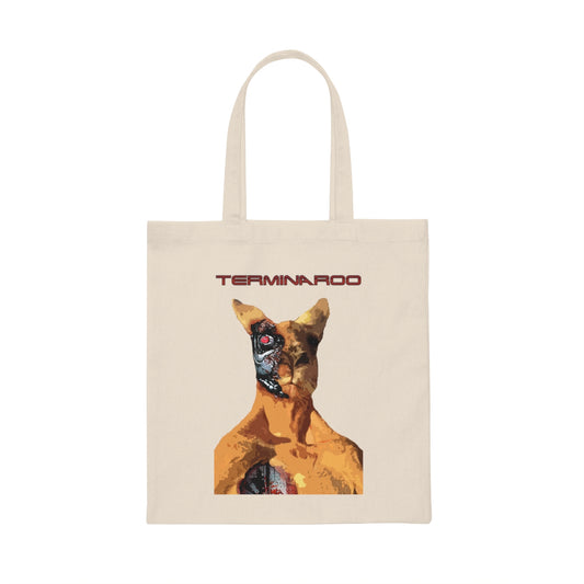 Terminator Kangaroo aka Terminaroo HeadShot- Canvas Tote BagBrainStorm Tees