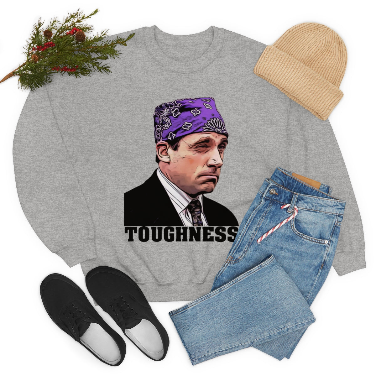 Toughness The Office "Prison Mike" - Unisex Heavy Blend™ Crewneck Sweatshirt