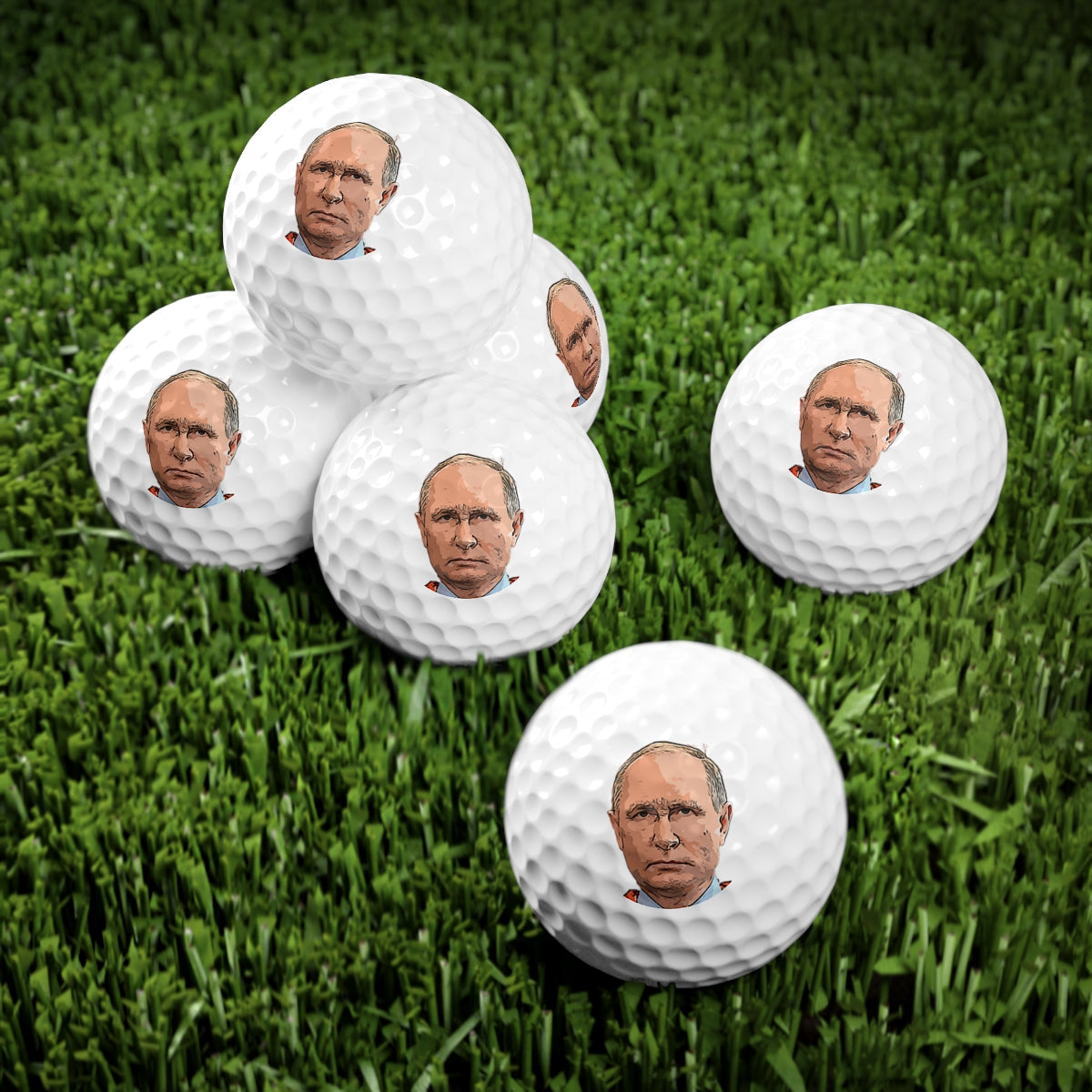 Putting Putin -Golf Balls, 6pcsBrainStorm Tees