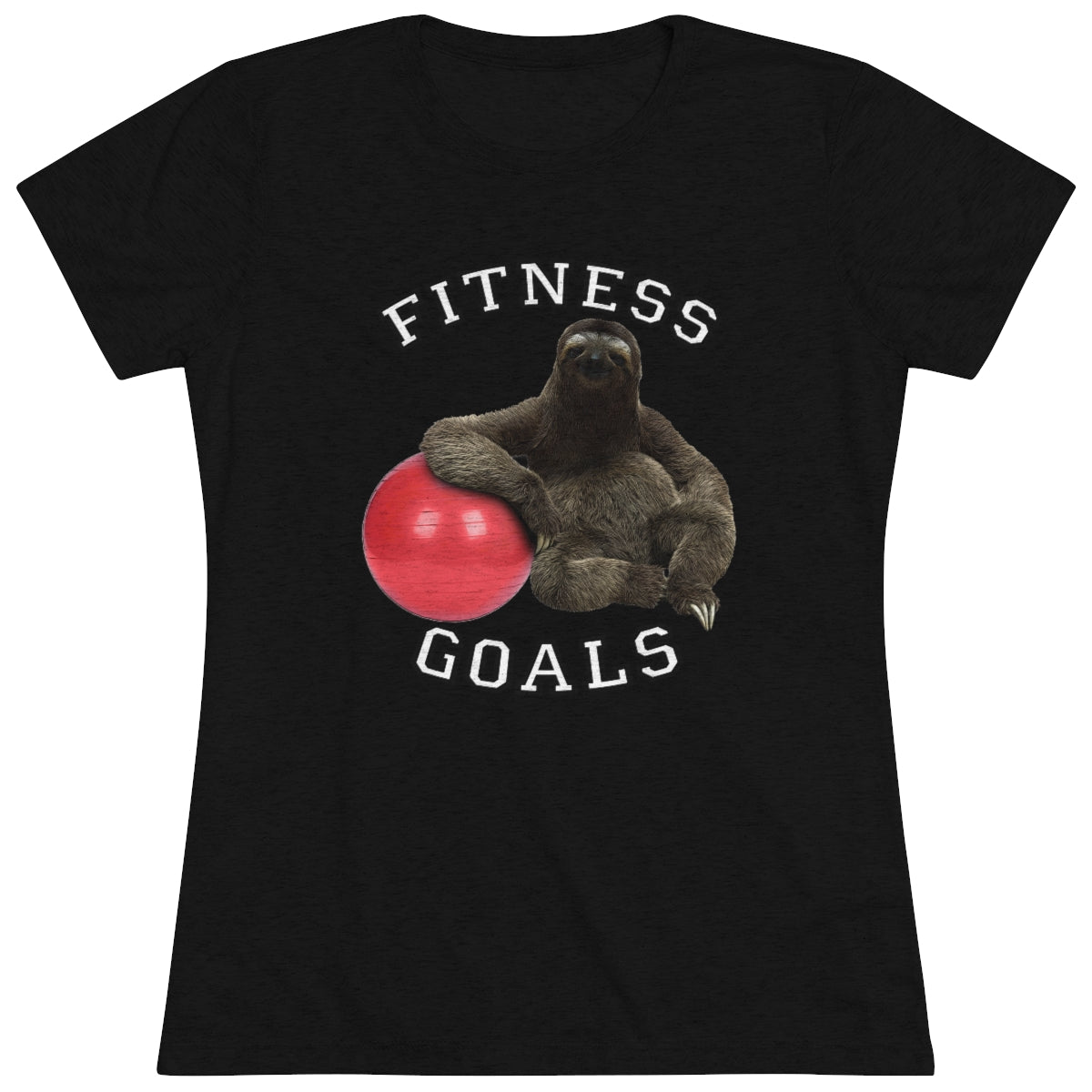 Fitness Goals Sloth w/ Yoga Ball- WomenBrainStorm Tees