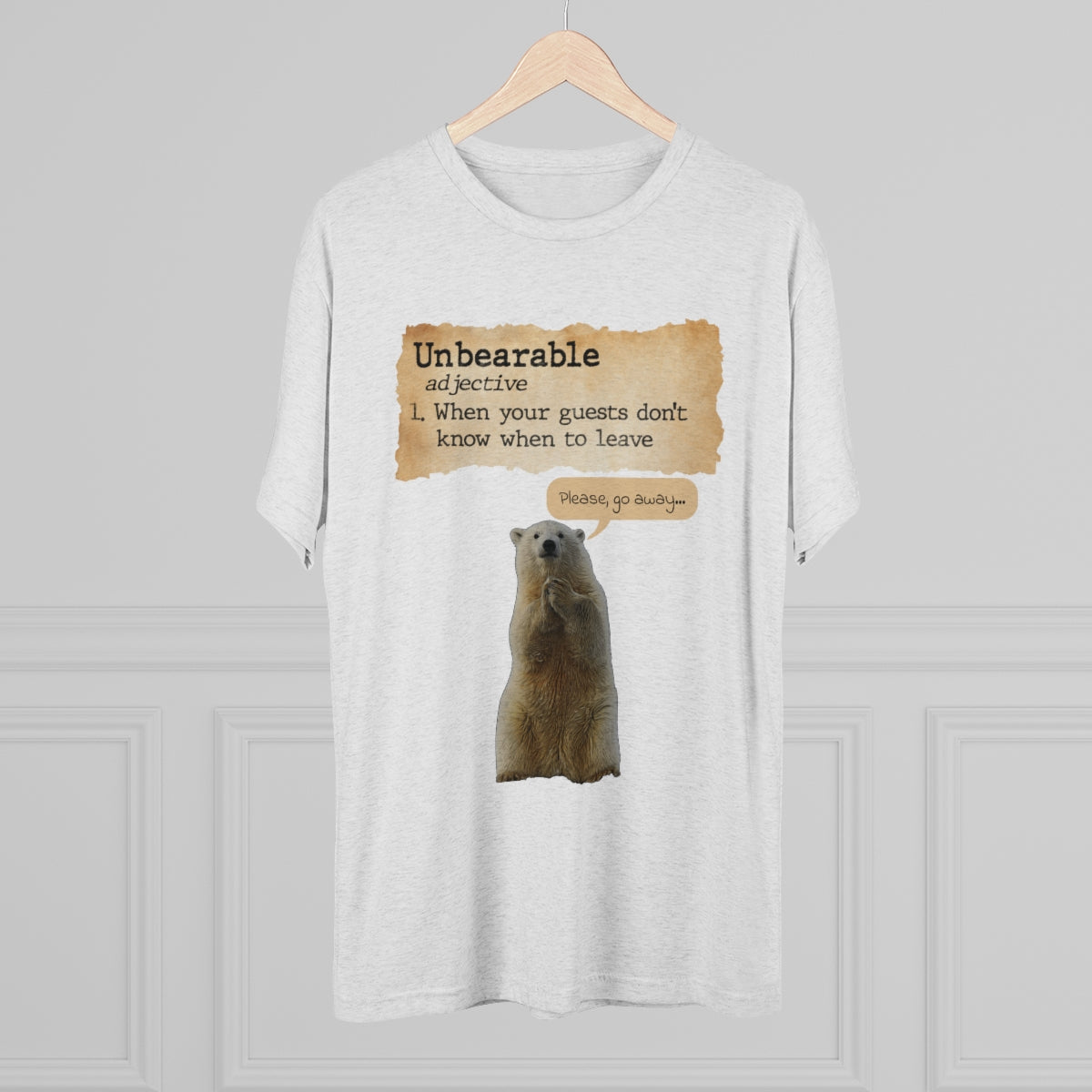 Unbearable Definition- Introverted Polar Bear- MenBrainStorm Tees