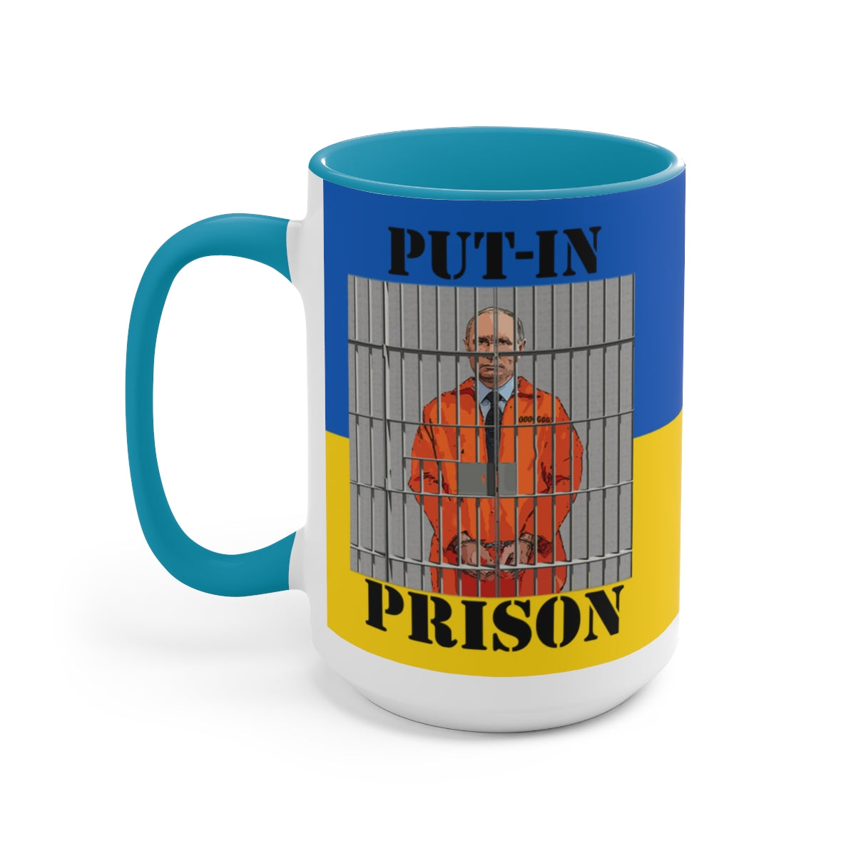 Putin Prison Two-Tone Coffee Mugs, 15ozBrainStorm Tees