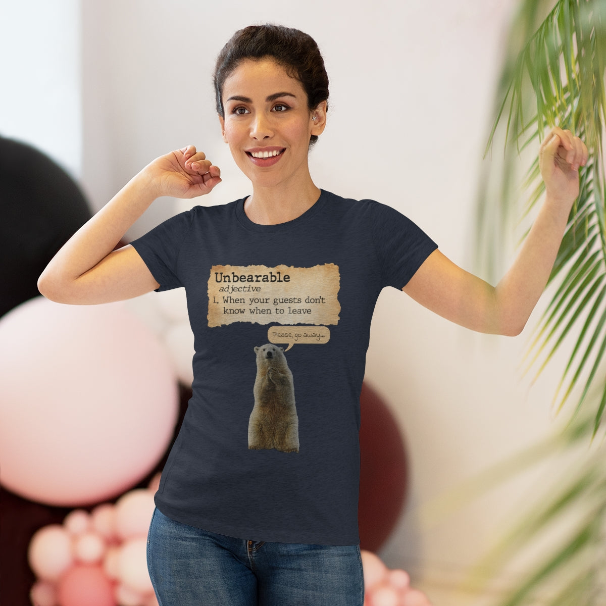 Unbearable Definition- Introverted Polar Bear- WomenBrainStorm Tees