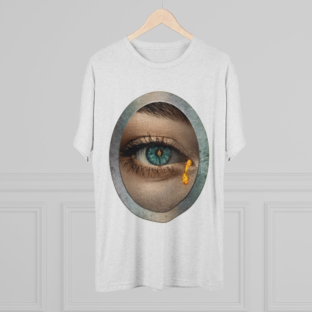 Middle Finger Eye is the Window to the Soul on fire -MenBrainStorm Tees