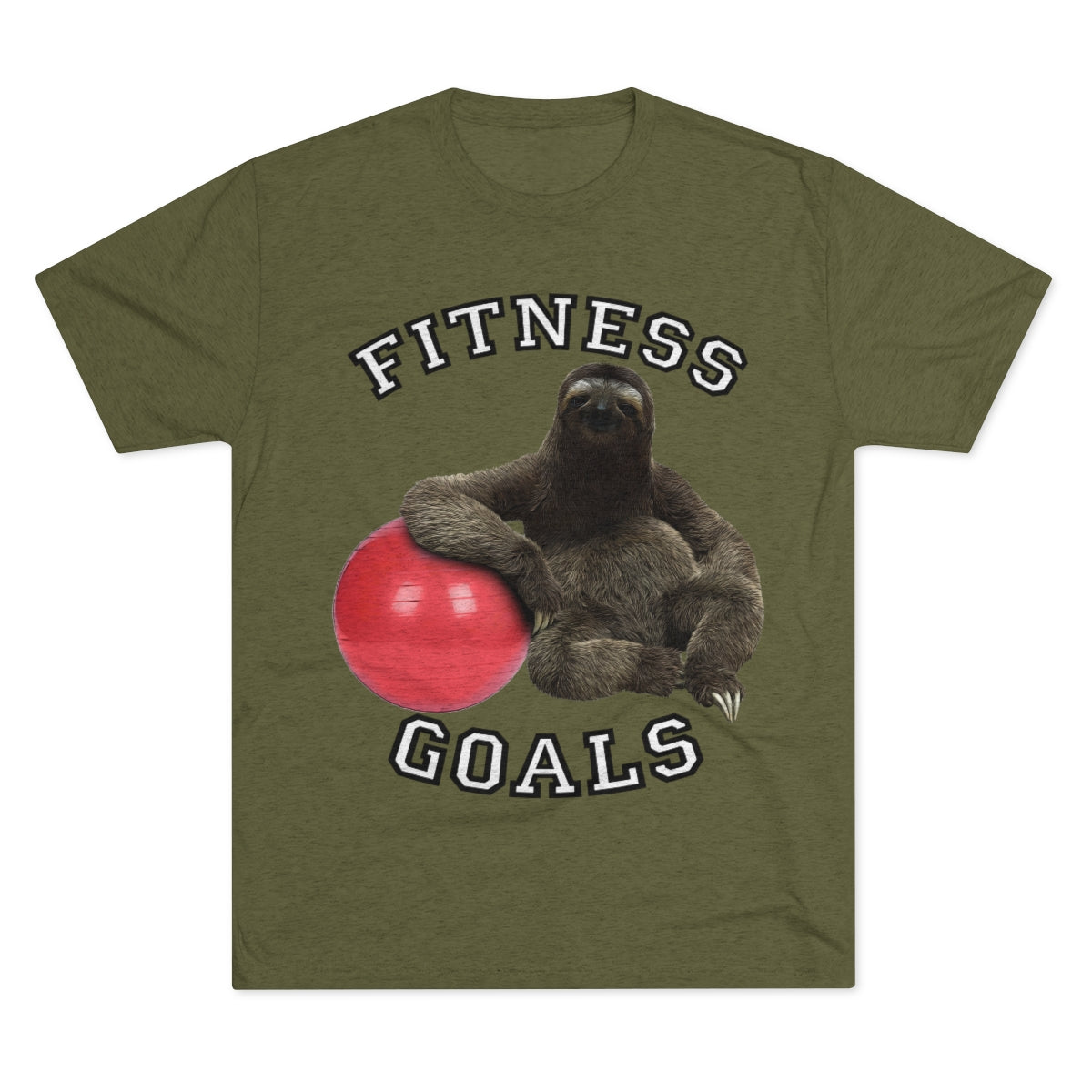 Fitness Goals Sloth w/ Yoga Ball - MenBrainStorm Tees