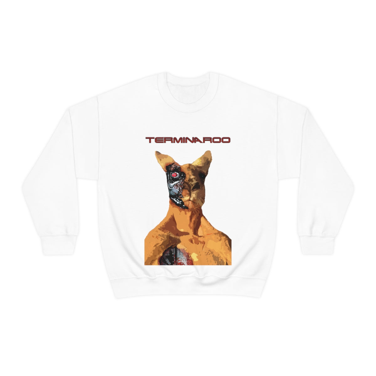 The Terminator Kangaroo Headshot- Unisex Heavy Blend™ Crewneck Sweatshirt