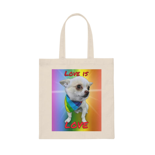 Love is Love- Pride Chihuahua- Canvas Tote BagBrainStorm Tees