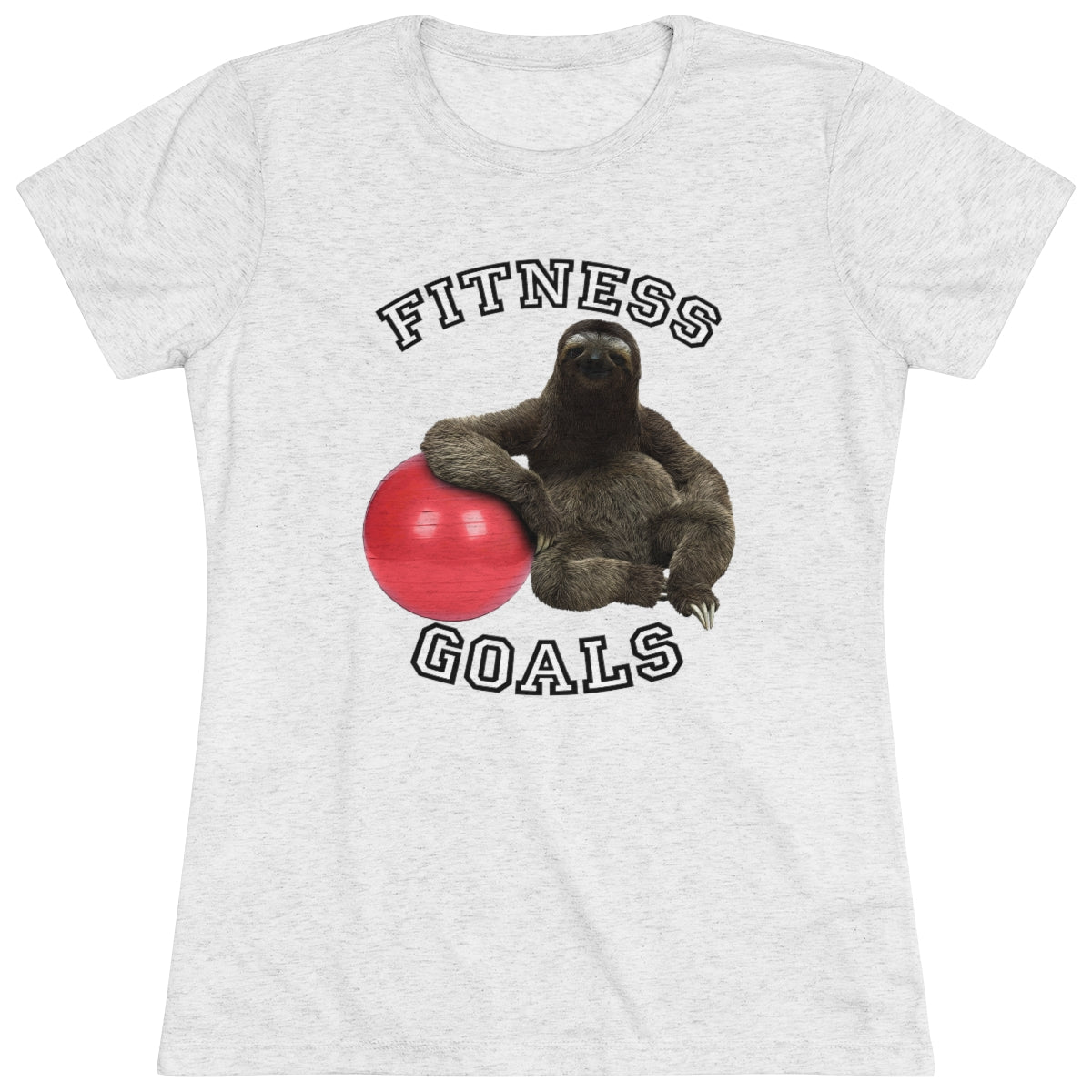 Fitness Goals Sloth w/ Yoga Ball- WomenBrainStorm Tees