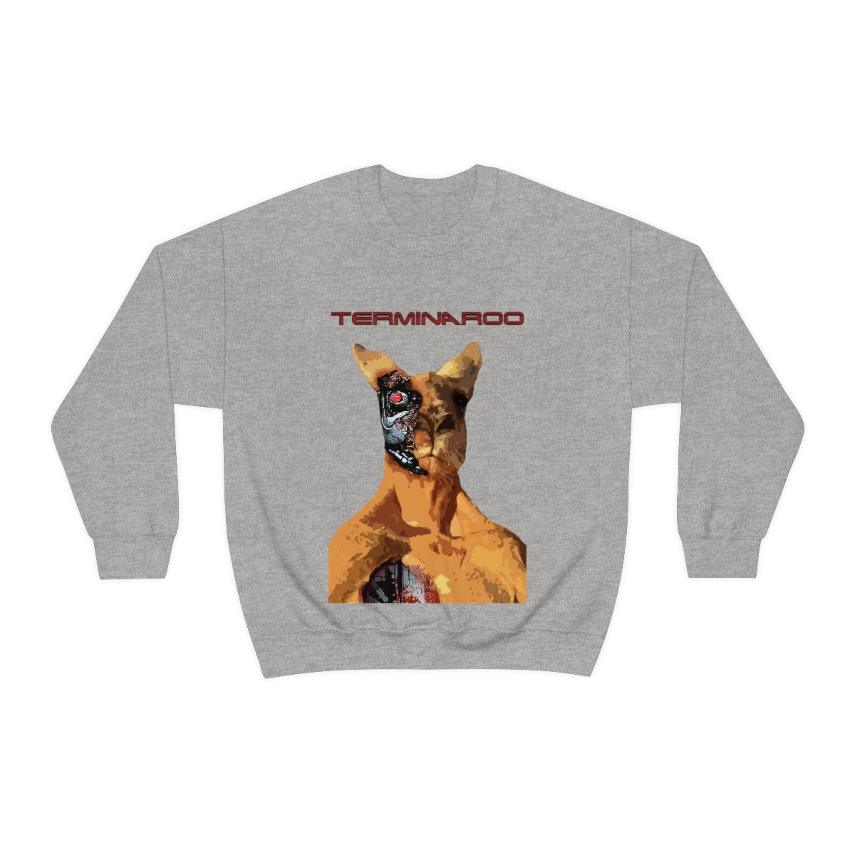 The Terminator Kangaroo Headshot- Unisex Heavy Blend™ Crewneck Sweatshirt