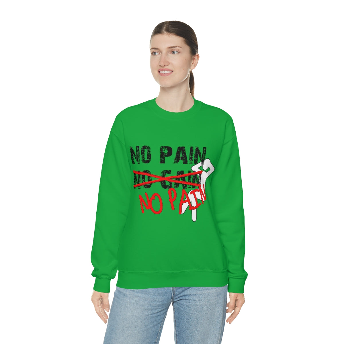 No Pain, No Gain, No Pain!! - Unisex Heavy Blend™ Crewneck Sweatshirt