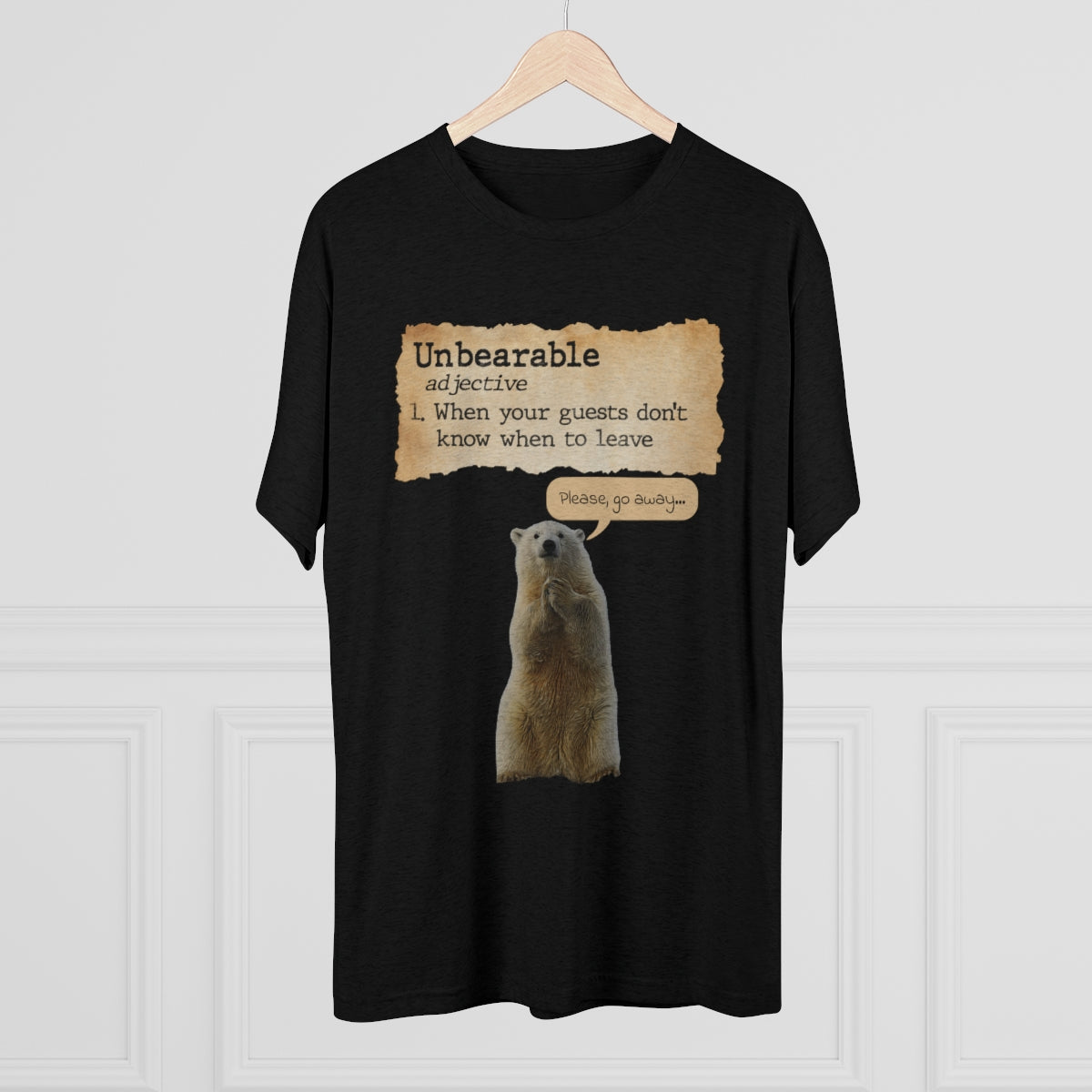 Unbearable Definition- Introverted Polar Bear- MenBrainStorm Tees