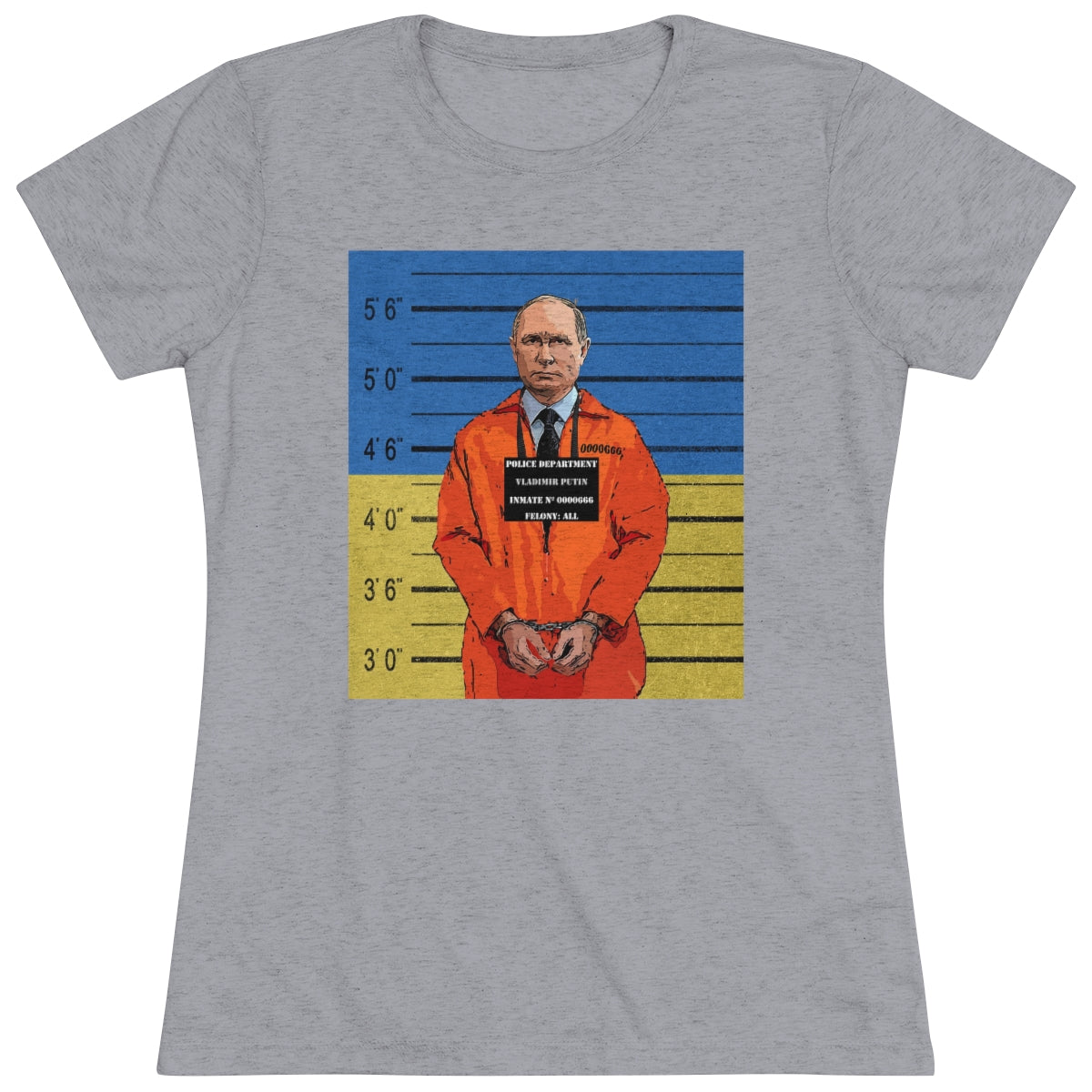 Putin Mugshot Ukraine- Women - BrainStorm Tees - T-Shirt