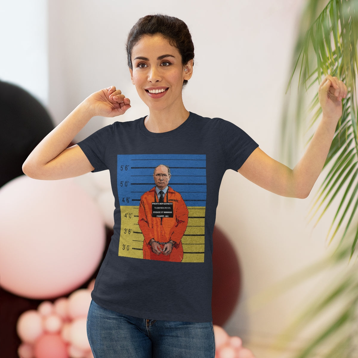 Putin Mugshot Ukraine- Women - BrainStorm Tees - T-Shirt