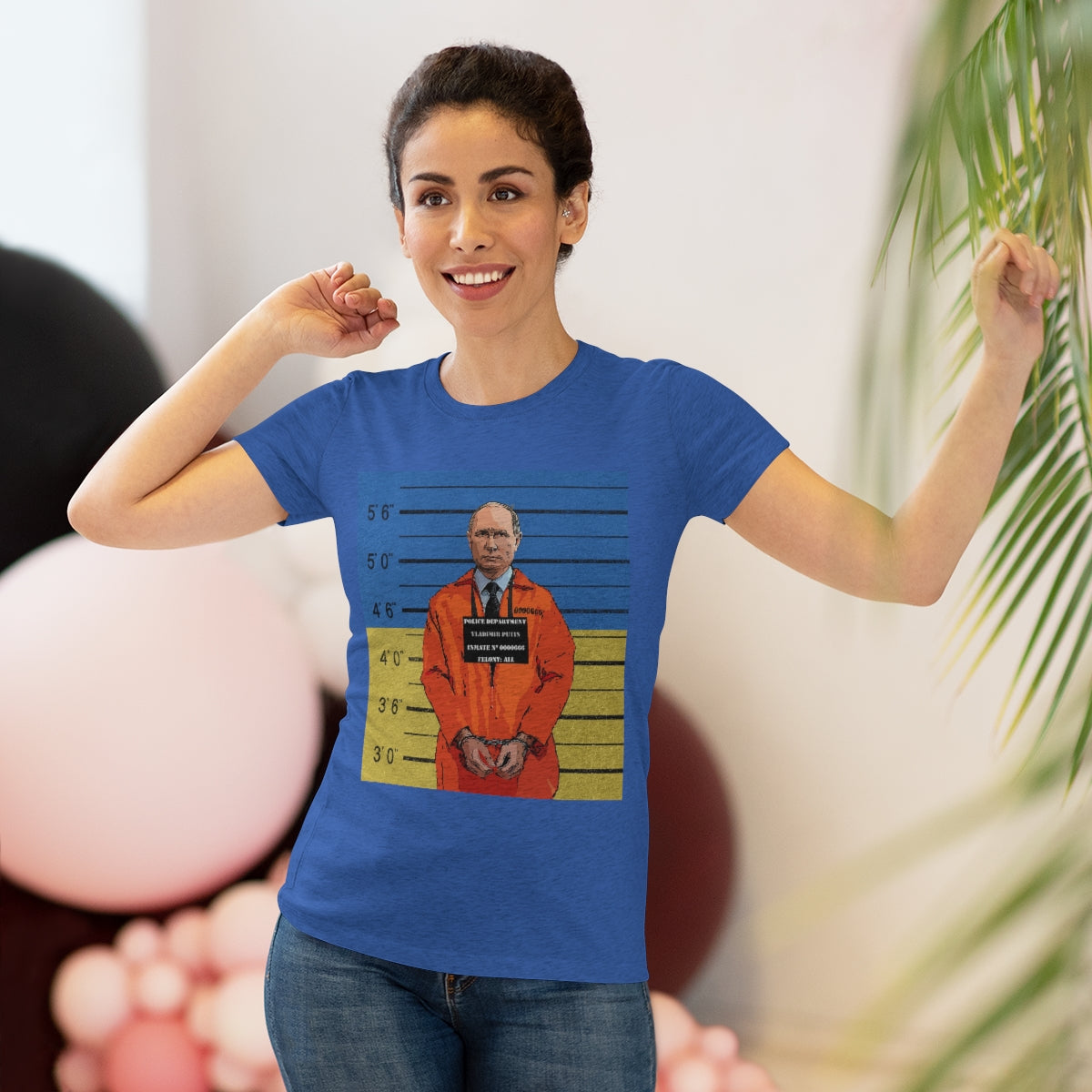 Putin Mugshot Ukraine- Women - BrainStorm Tees - T-Shirt